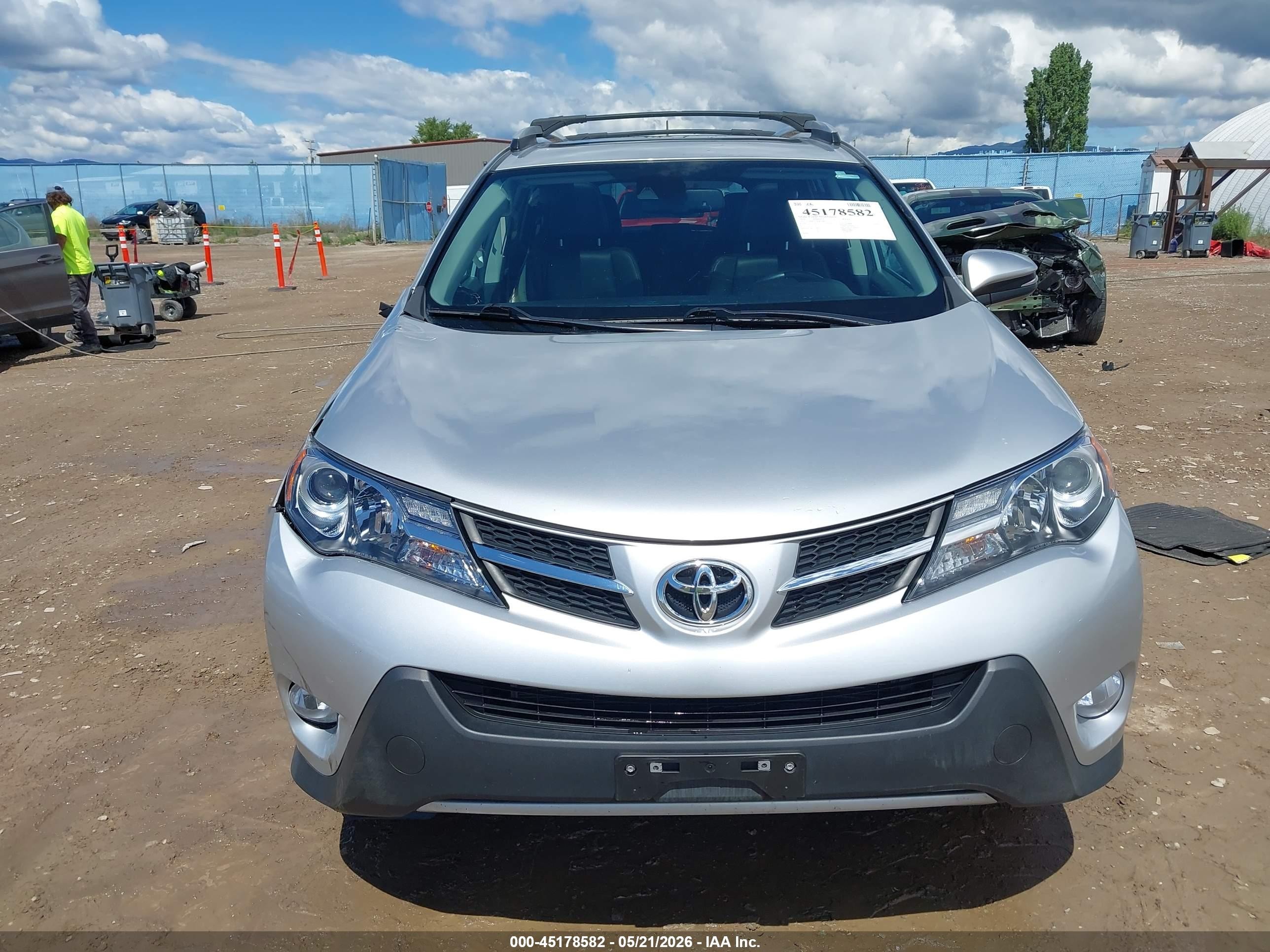 2014 Toyota Rav4 Limited Silver vin: 2T3DFREVXEW188893