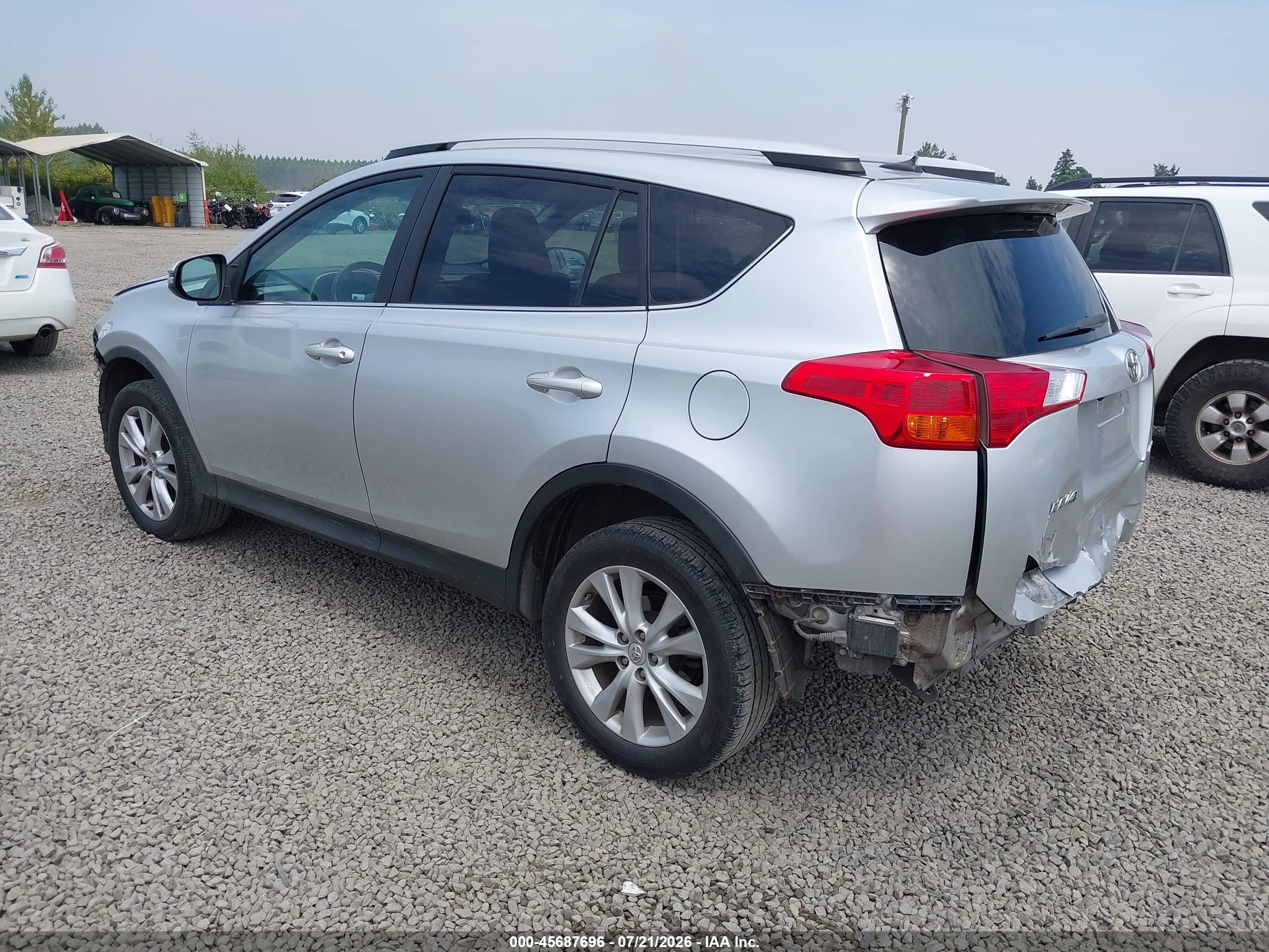 2014 Toyota Rav4 Limited Silver vin: 2T3DFREVXEW200685