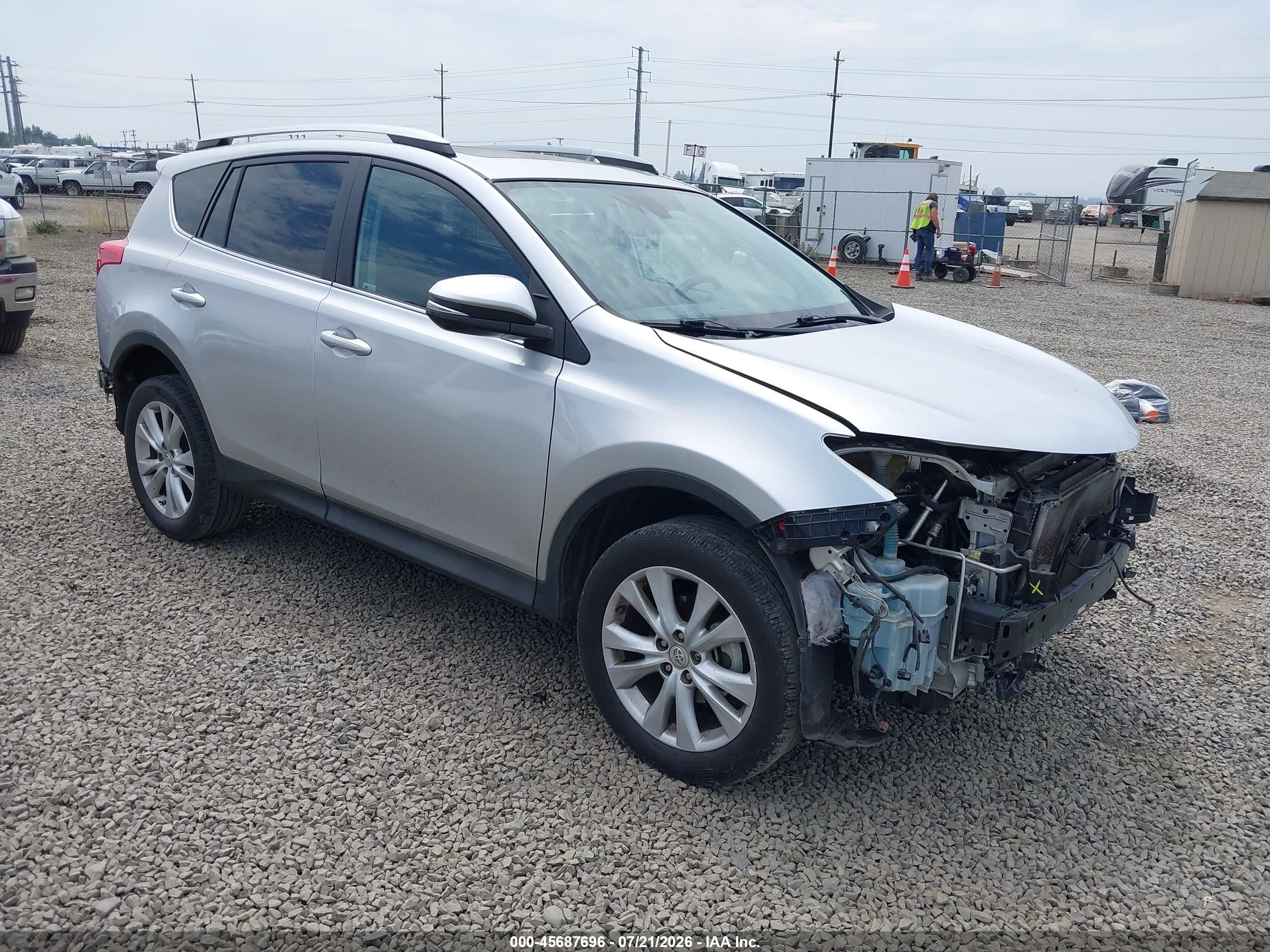 2014 Toyota Rav4 Limited Silver vin: 2T3DFREVXEW200685