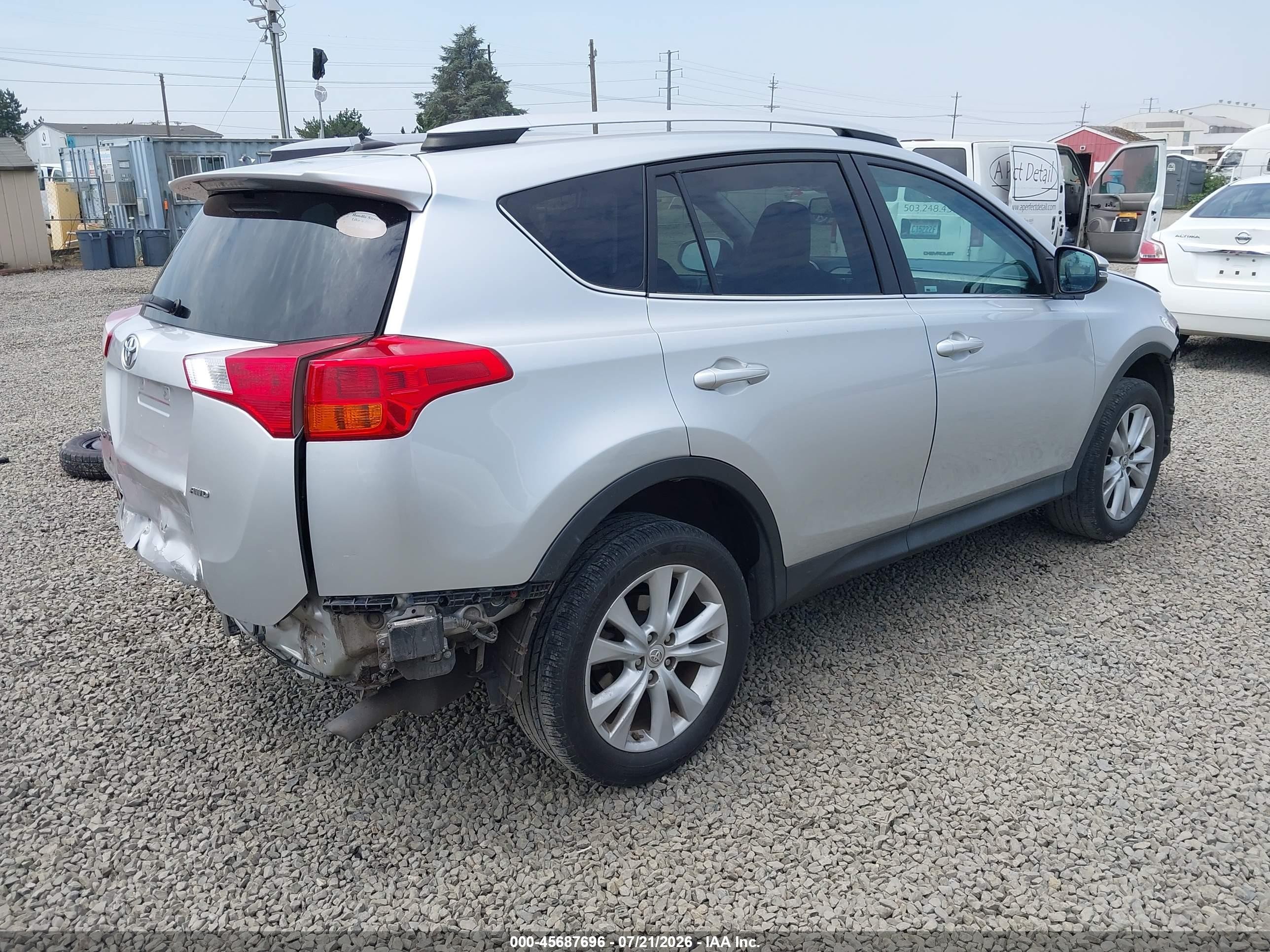 2014 Toyota Rav4 Limited Silver vin: 2T3DFREVXEW200685