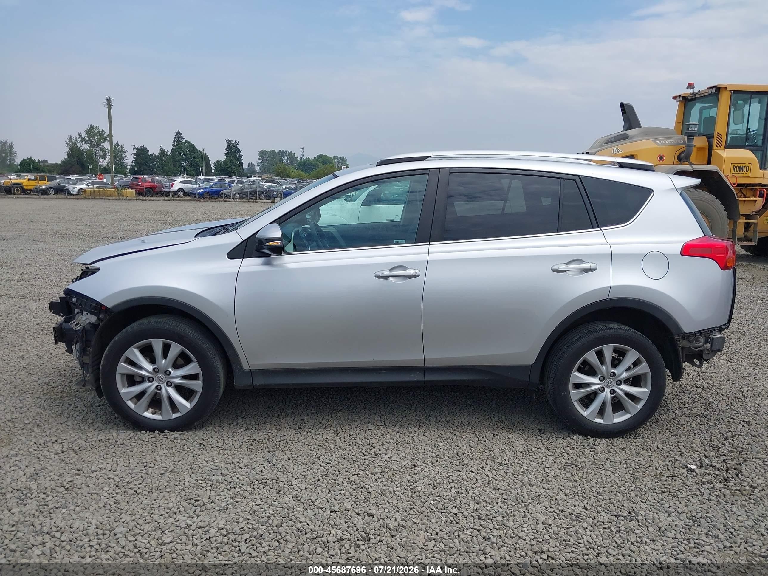 2014 Toyota Rav4 Limited Silver vin: 2T3DFREVXEW200685