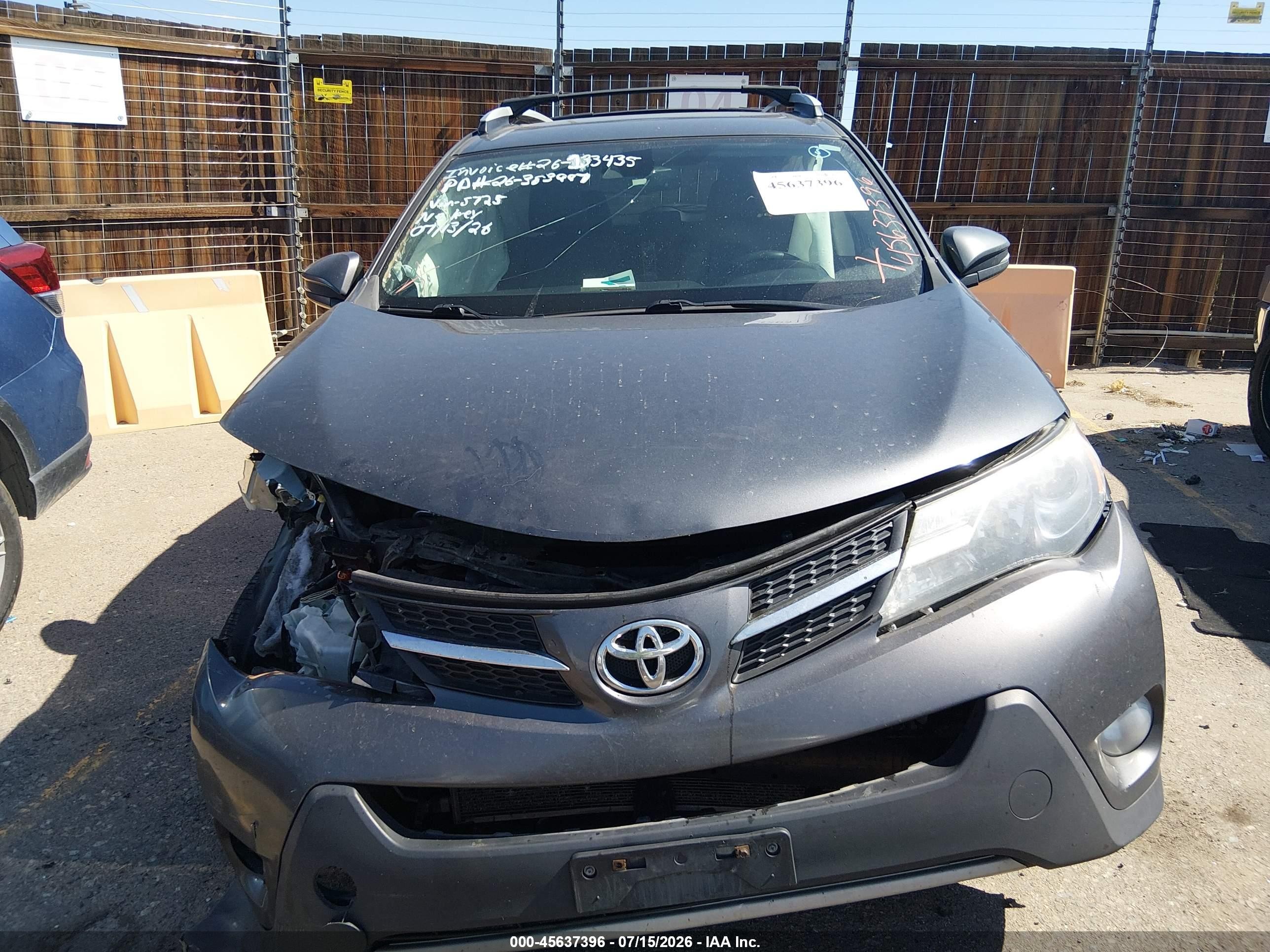 2015 Toyota Rav4 Limited Gray vin: 2T3DFREVXFW245725