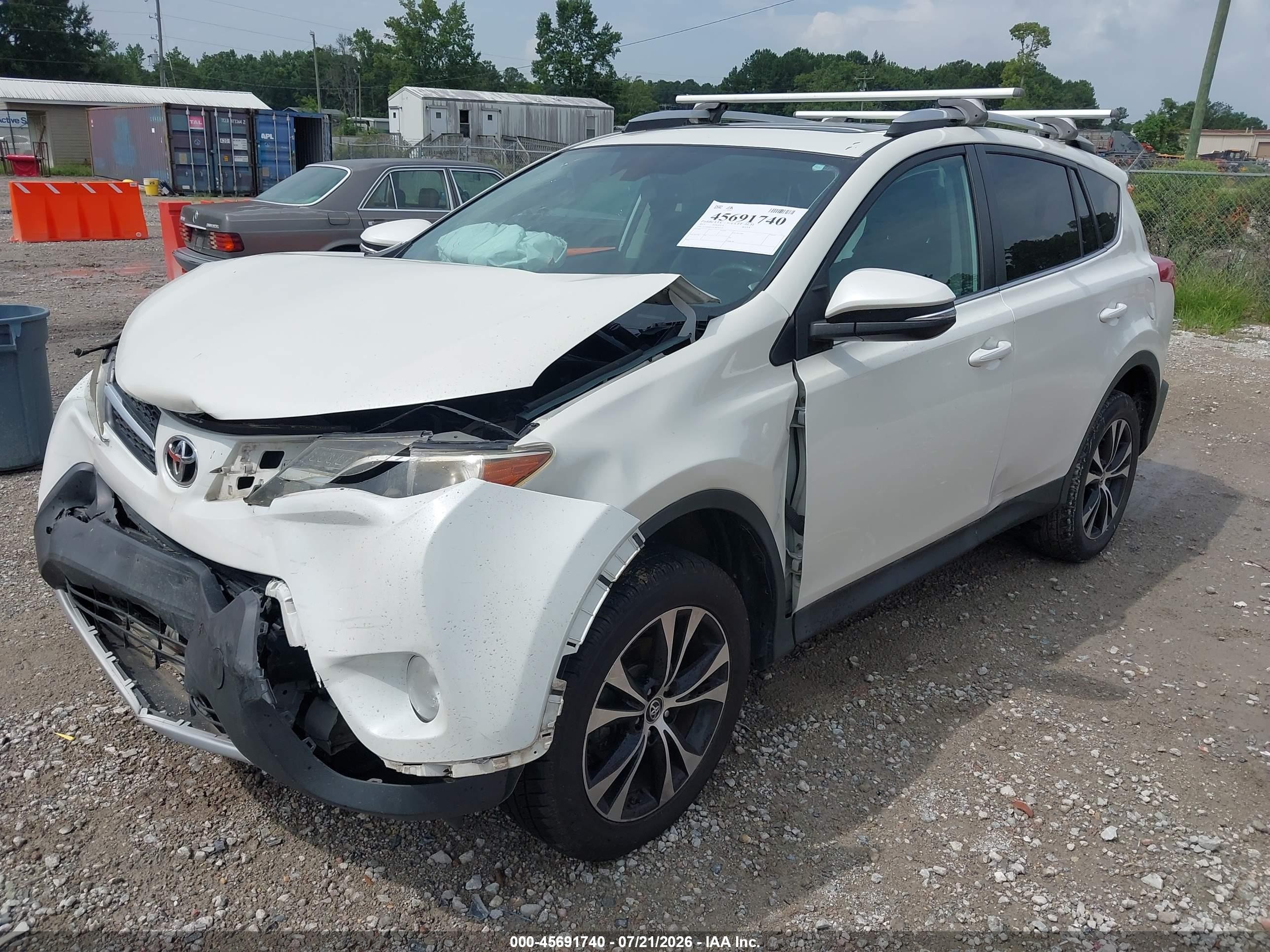 2015 Toyota Rav4 Limited White vin: 2T3DFREVXFW263254