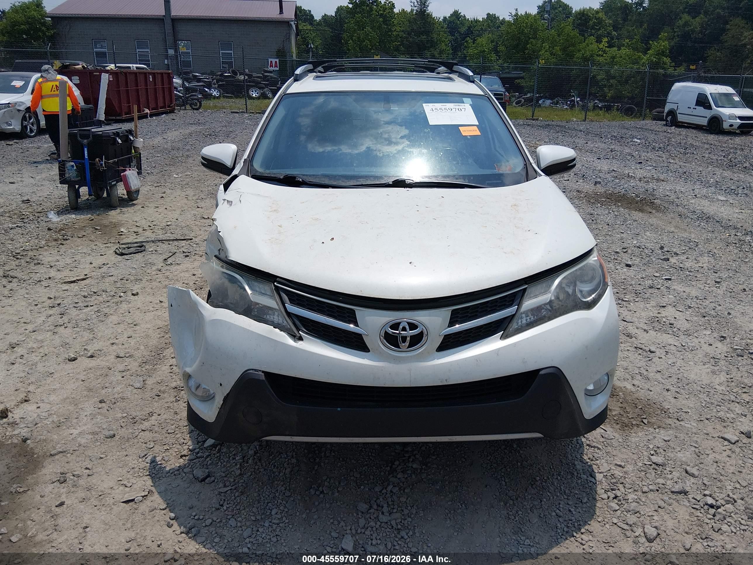 2015 Toyota Rav4 Limited White vin: 2T3DFREVXFW319256