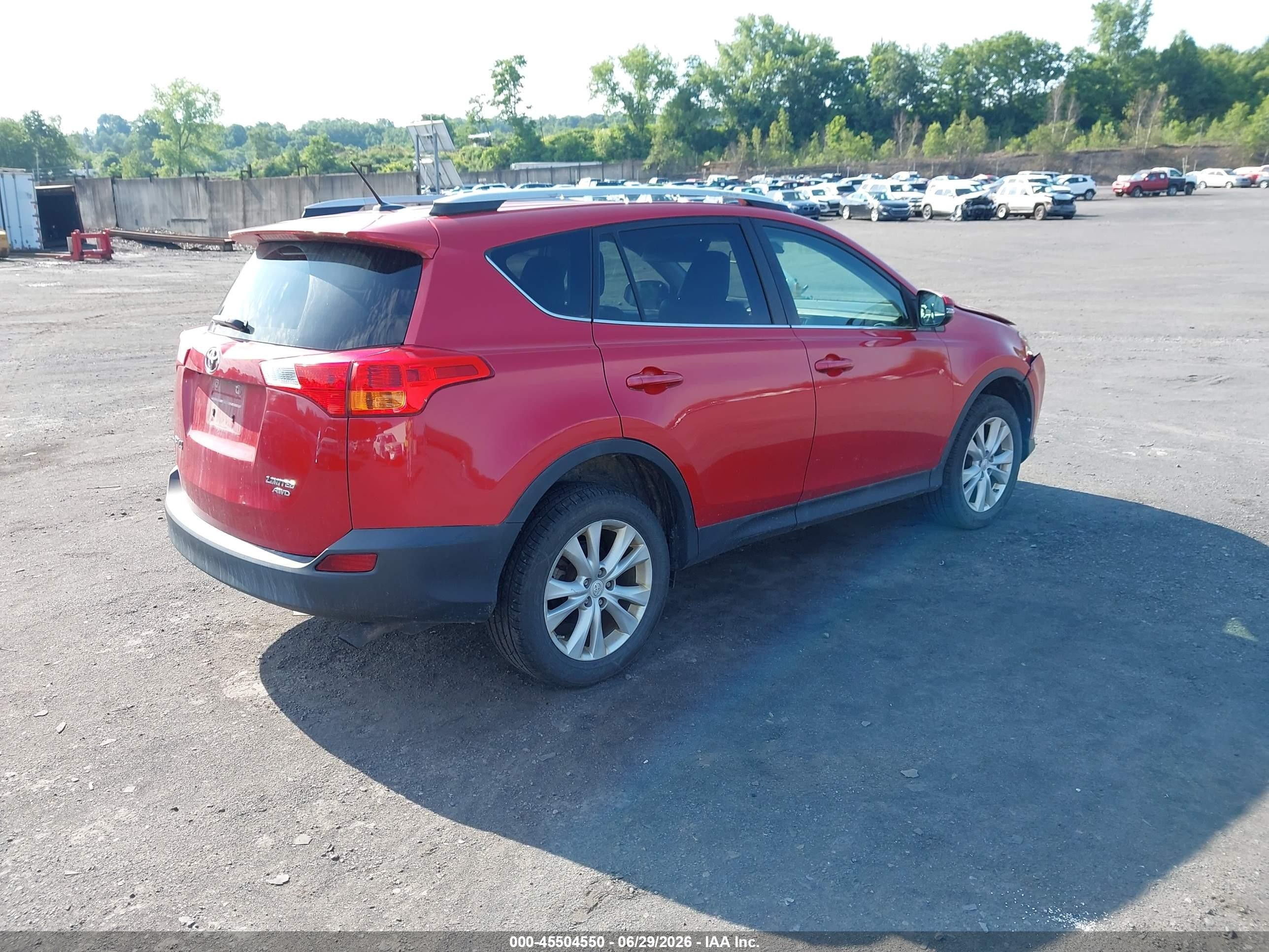 2015 Toyota Rav4 Limited Red vin: 2T3DFREVXFW354167