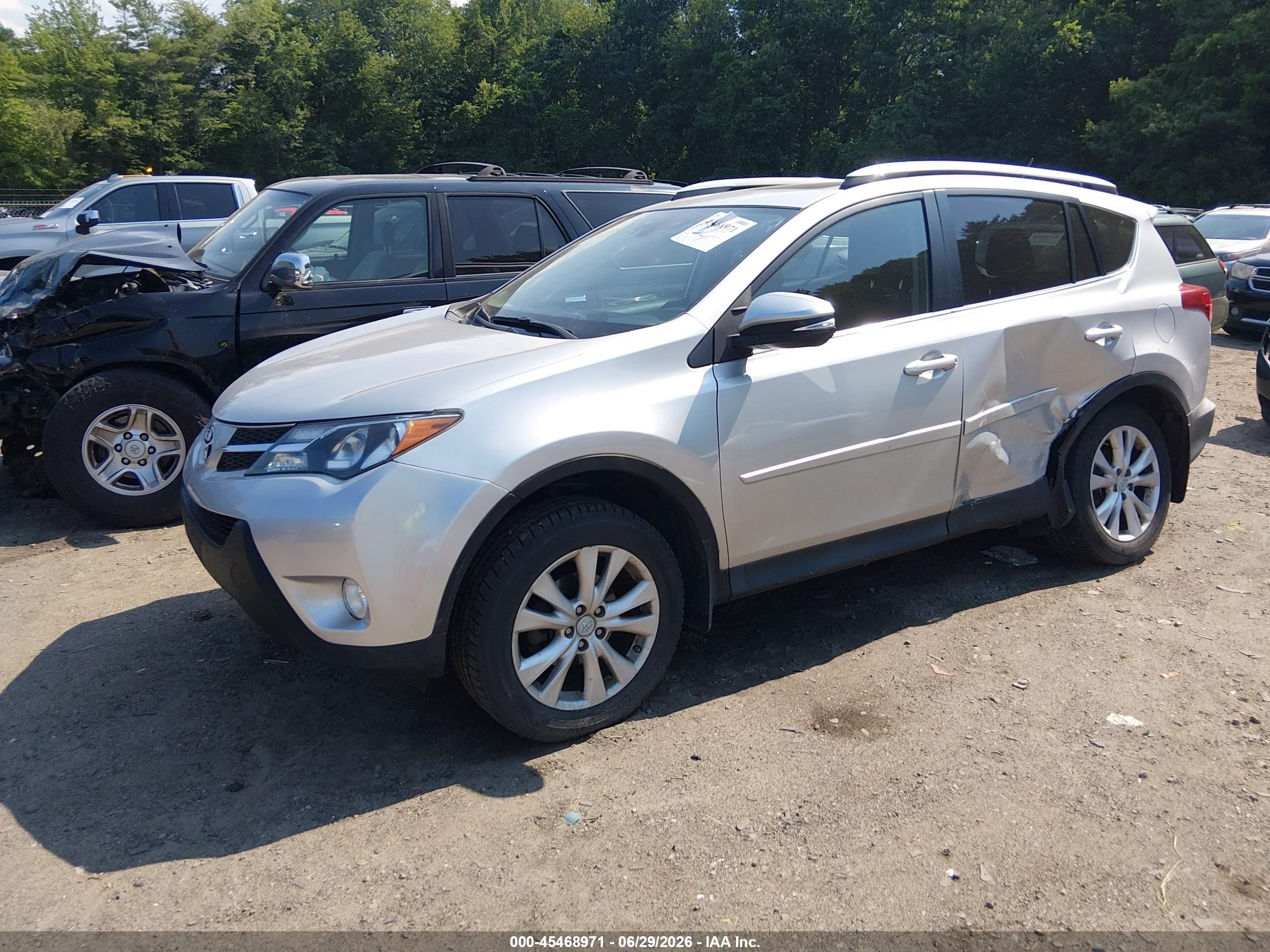 2015 Toyota Rav4 Limited Серебряный vin: 2T3DFREVXFW396872