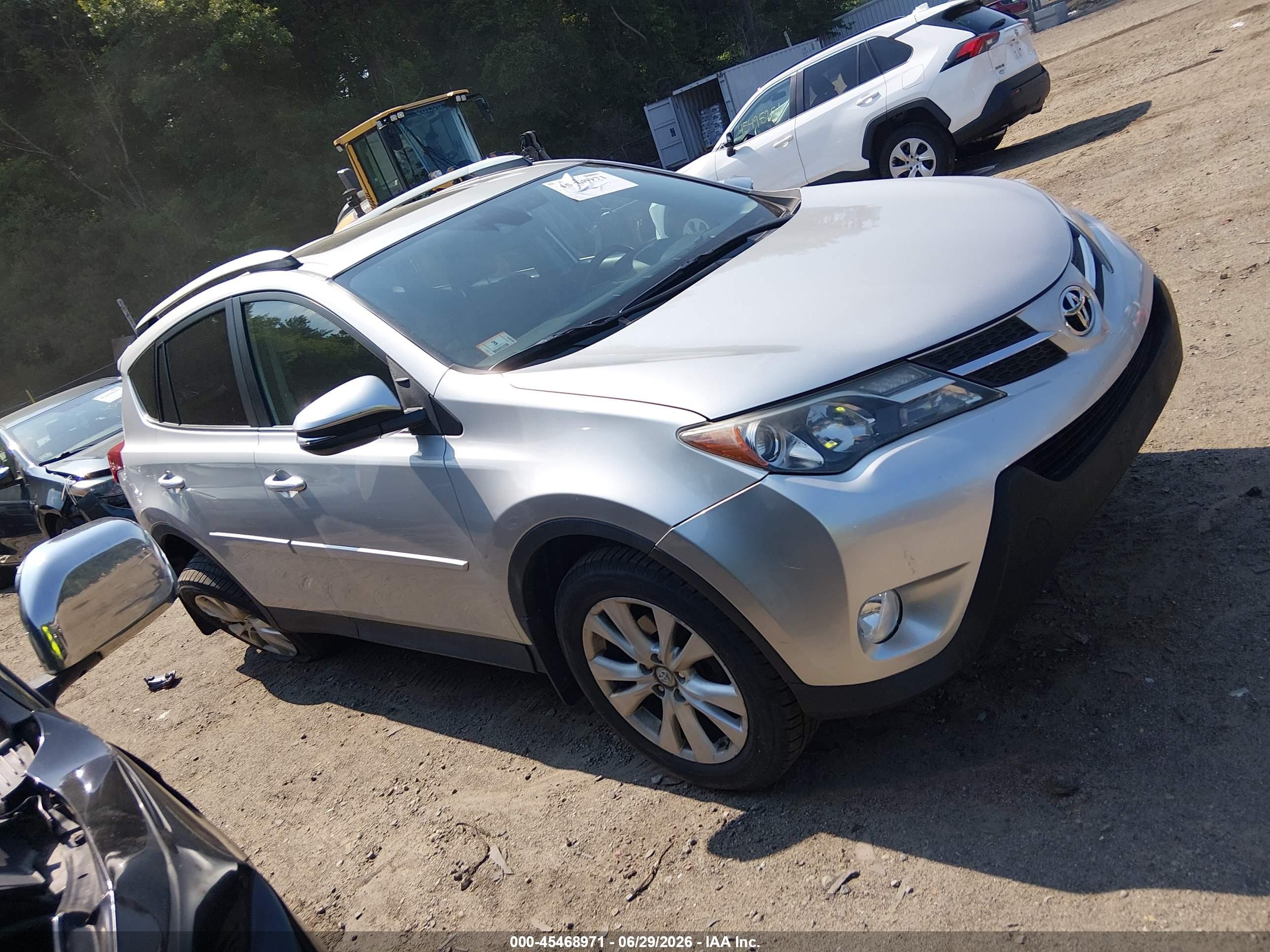 2015 Toyota Rav4 Limited Серебряный vin: 2T3DFREVXFW396872