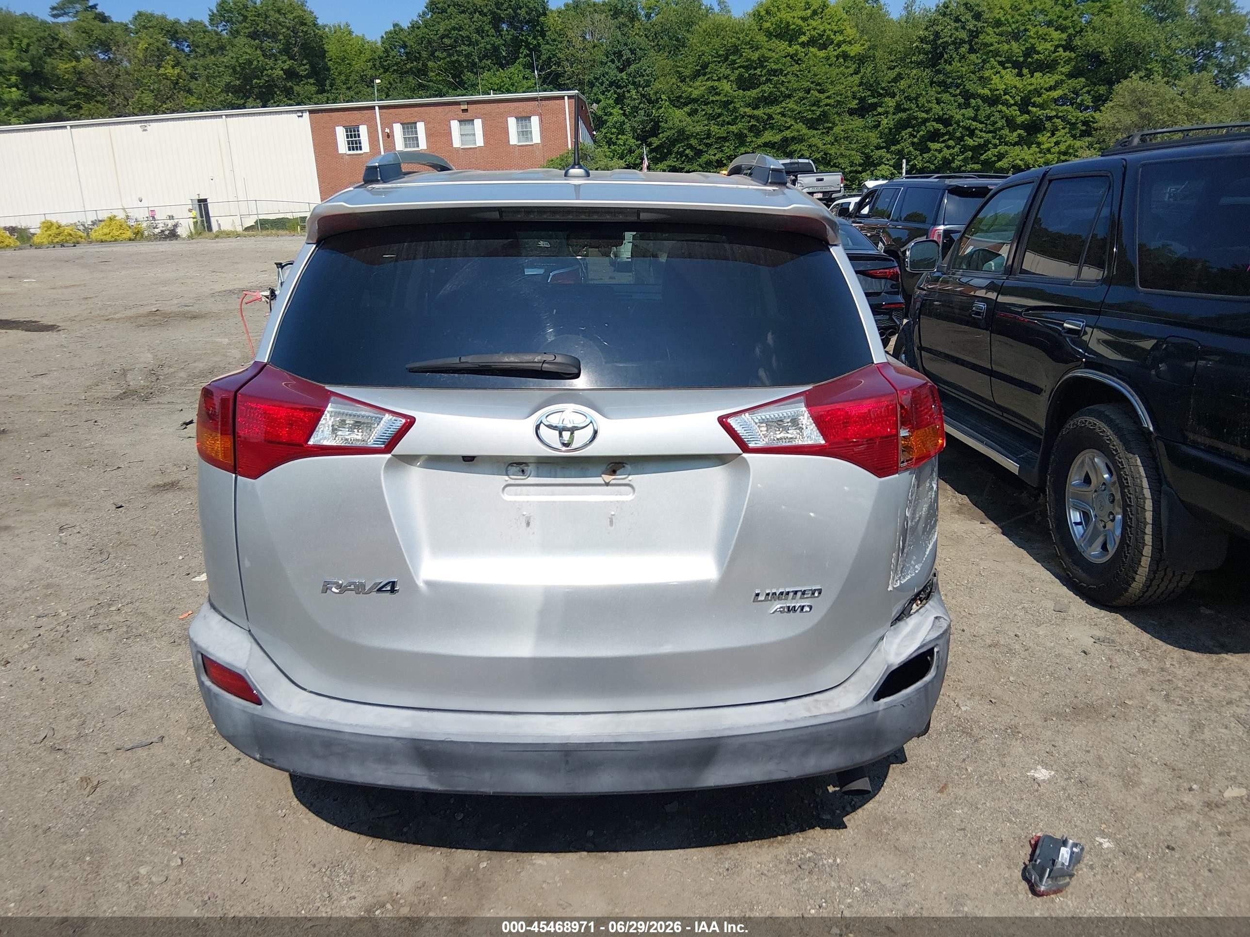 2015 Toyota Rav4 Limited Серебряный vin: 2T3DFREVXFW396872