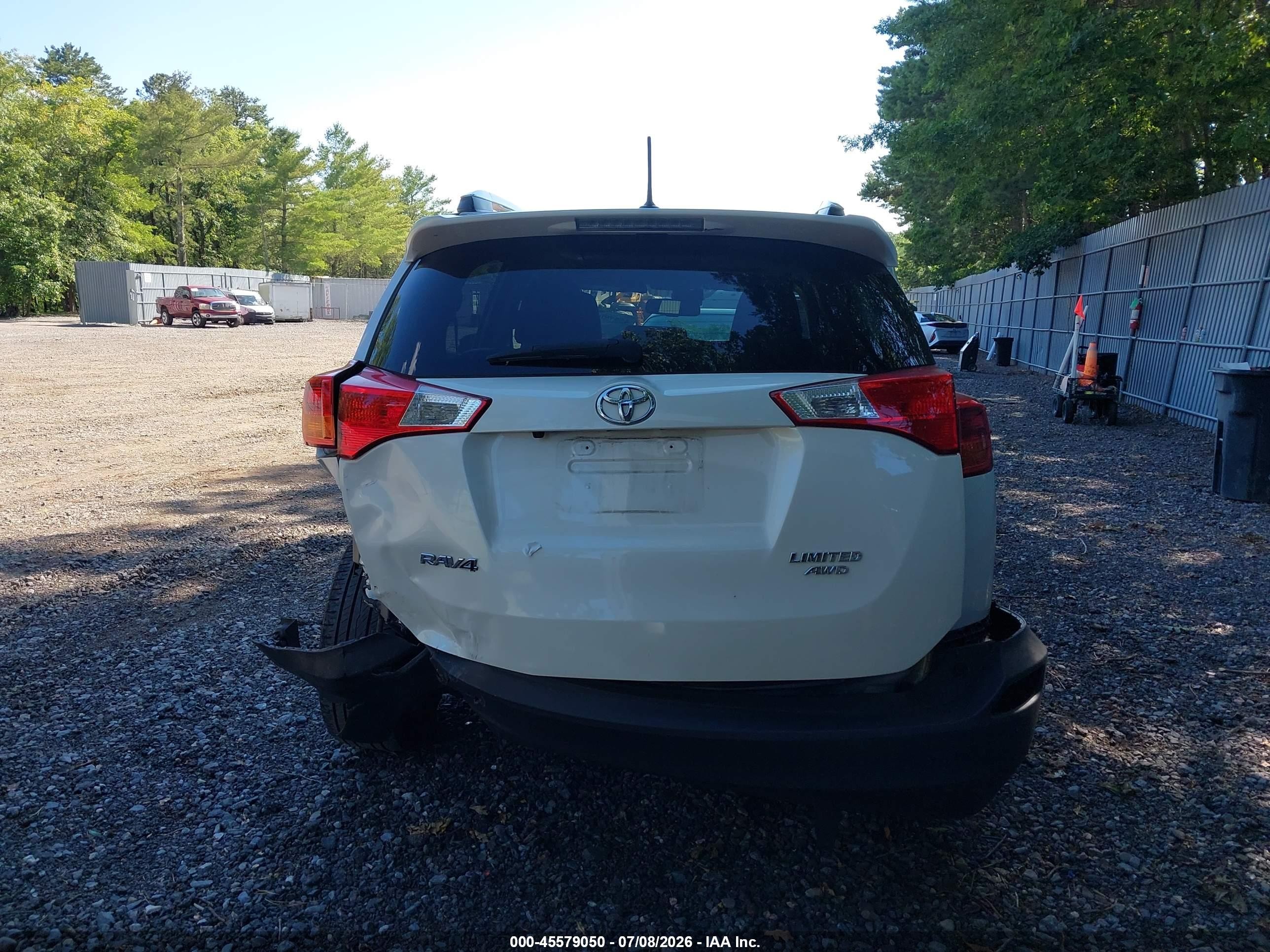2015 Toyota Rav4 Limited Белый vin: 2T3DFREVXFW398668