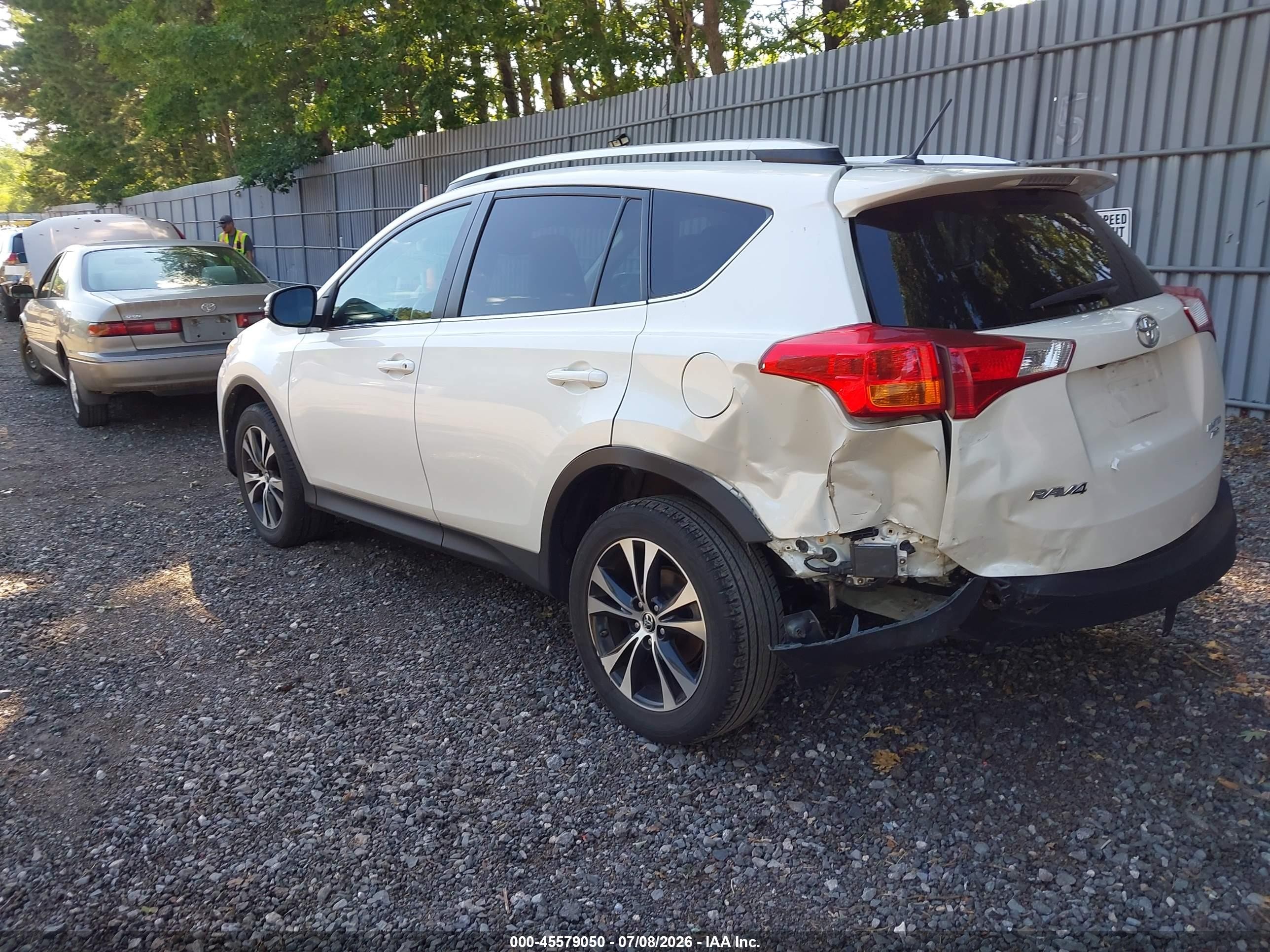 2015 Toyota Rav4 Limited Белый vin: 2T3DFREVXFW398668