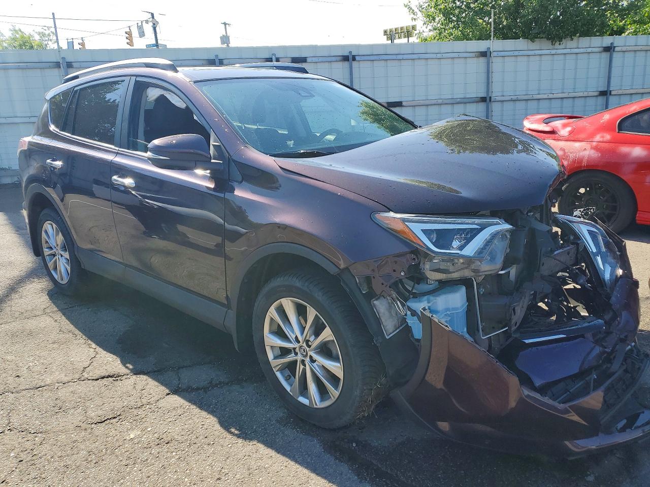 2017 Toyota Rav4 Limited Burgundy vin: 2T3DFREVXHW684183