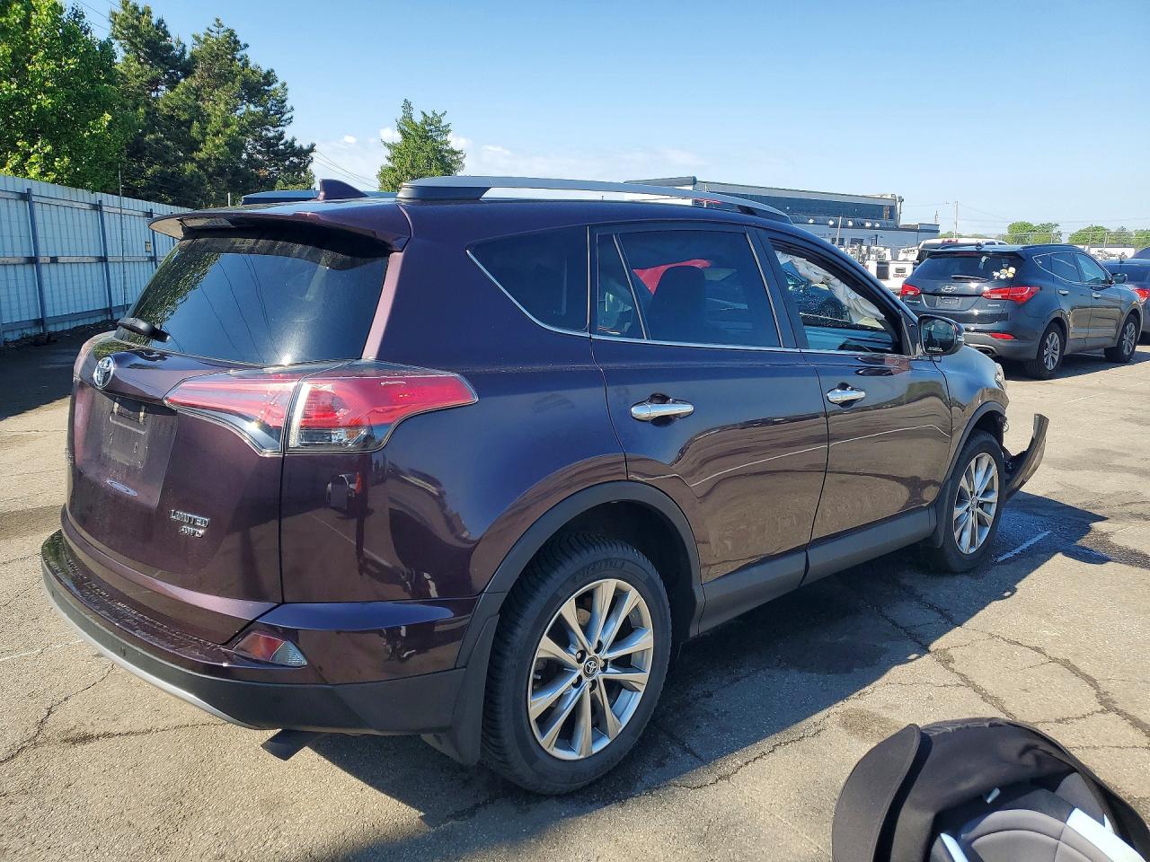 2017 Toyota Rav4 Limited Burgundy vin: 2T3DFREVXHW684183