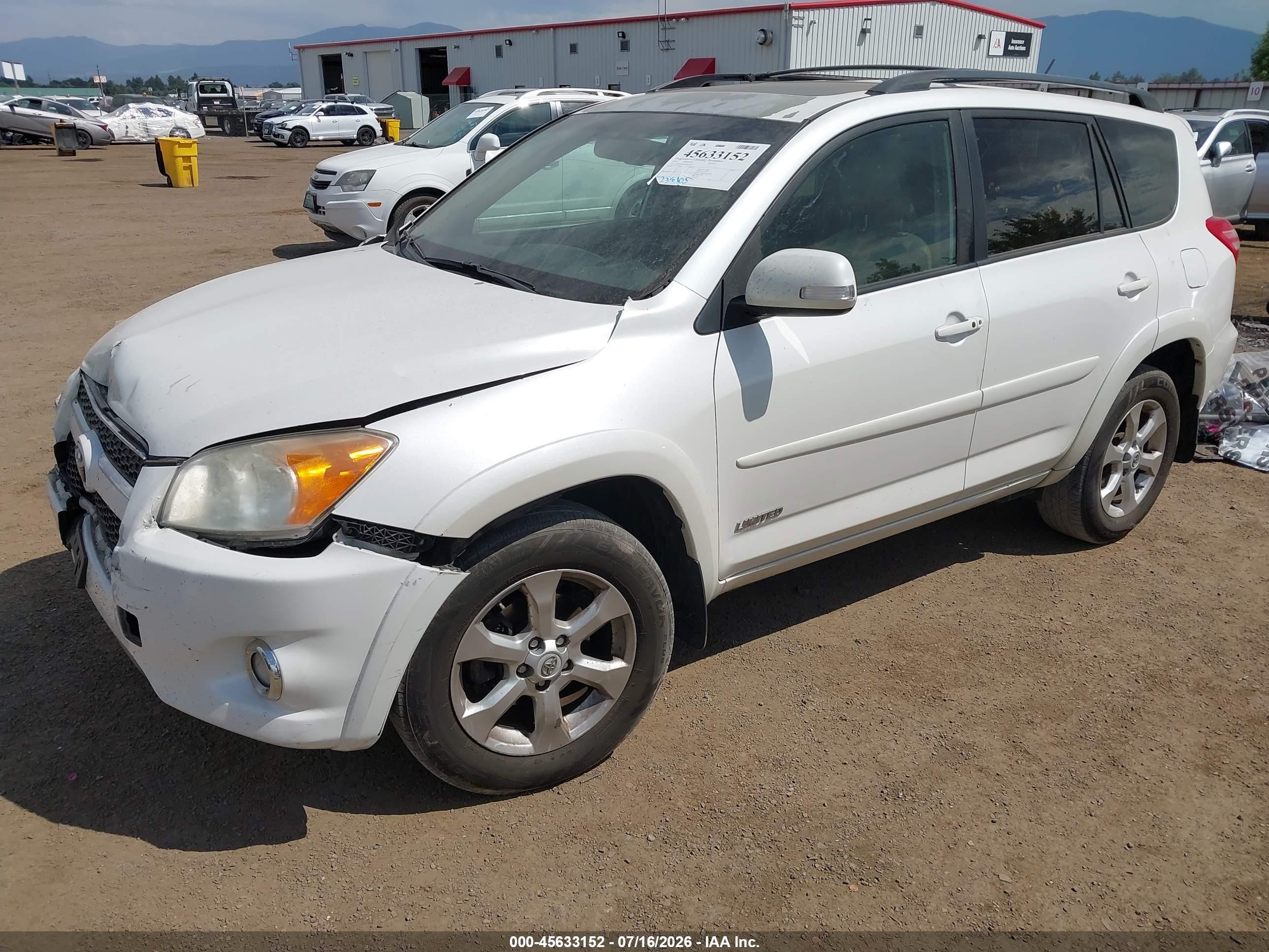 2010 Toyota Rav4 Limited V6 Белый vin: 2T3DK4DV0AW021050