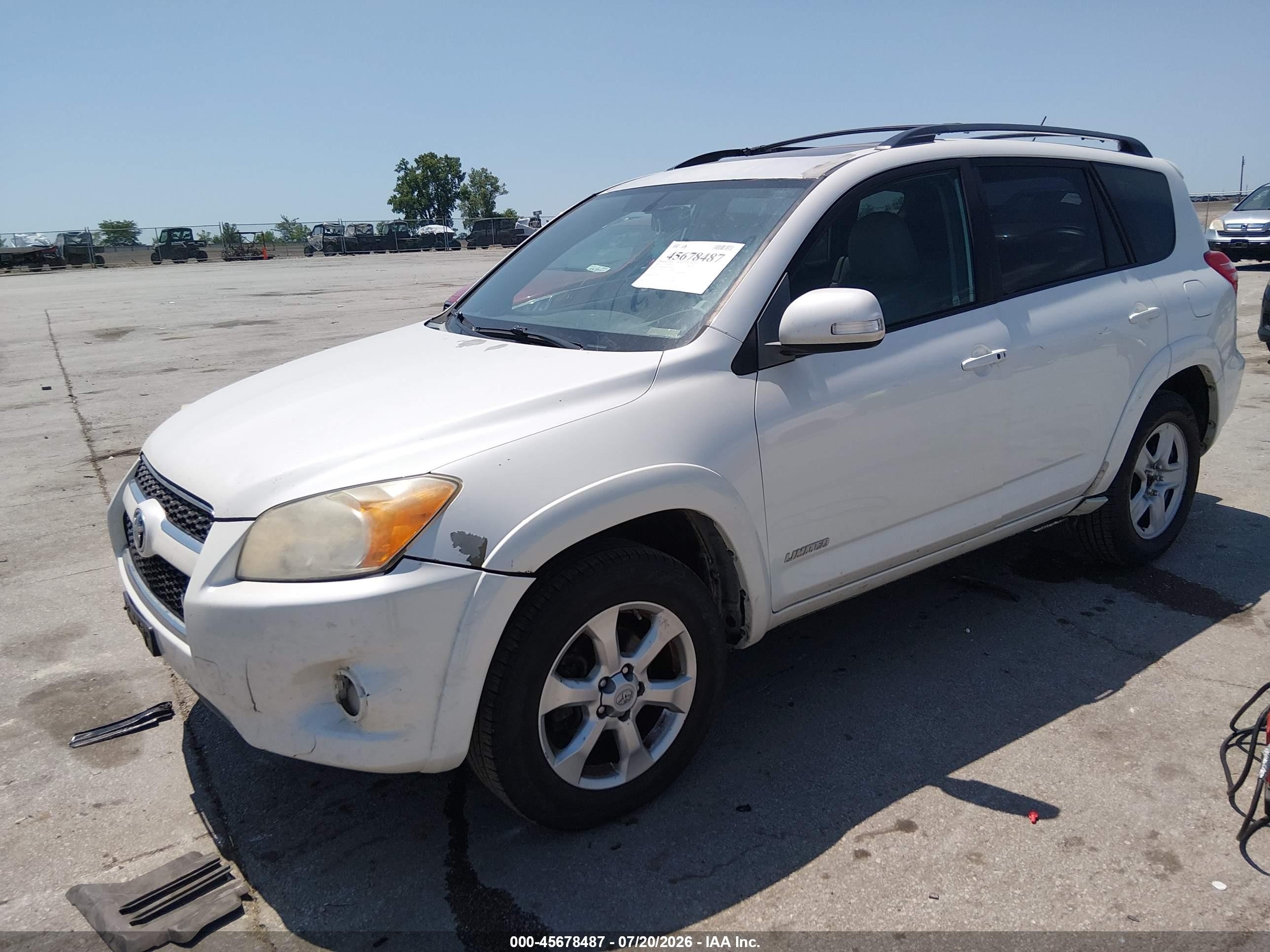 2010 Toyota Rav4 Limited V6 White vin: 2T3DK4DV0AW025163