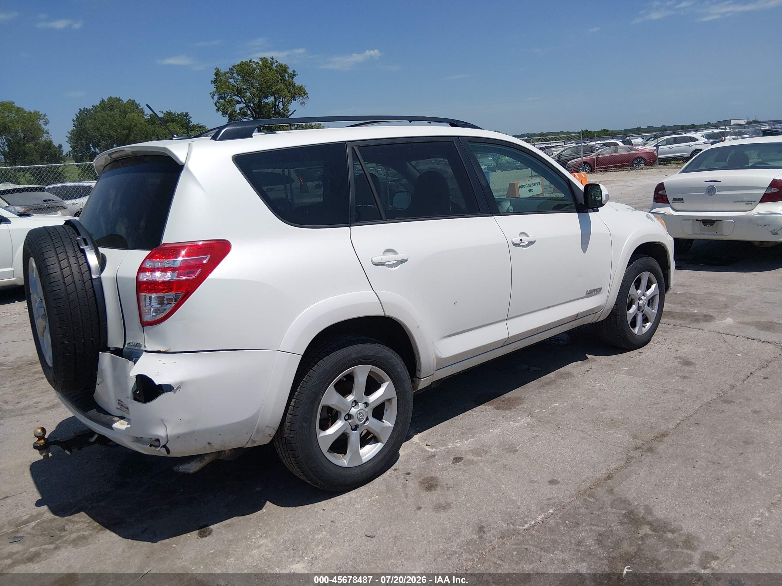 2010 Toyota Rav4 Limited V6 White vin: 2T3DK4DV0AW025163