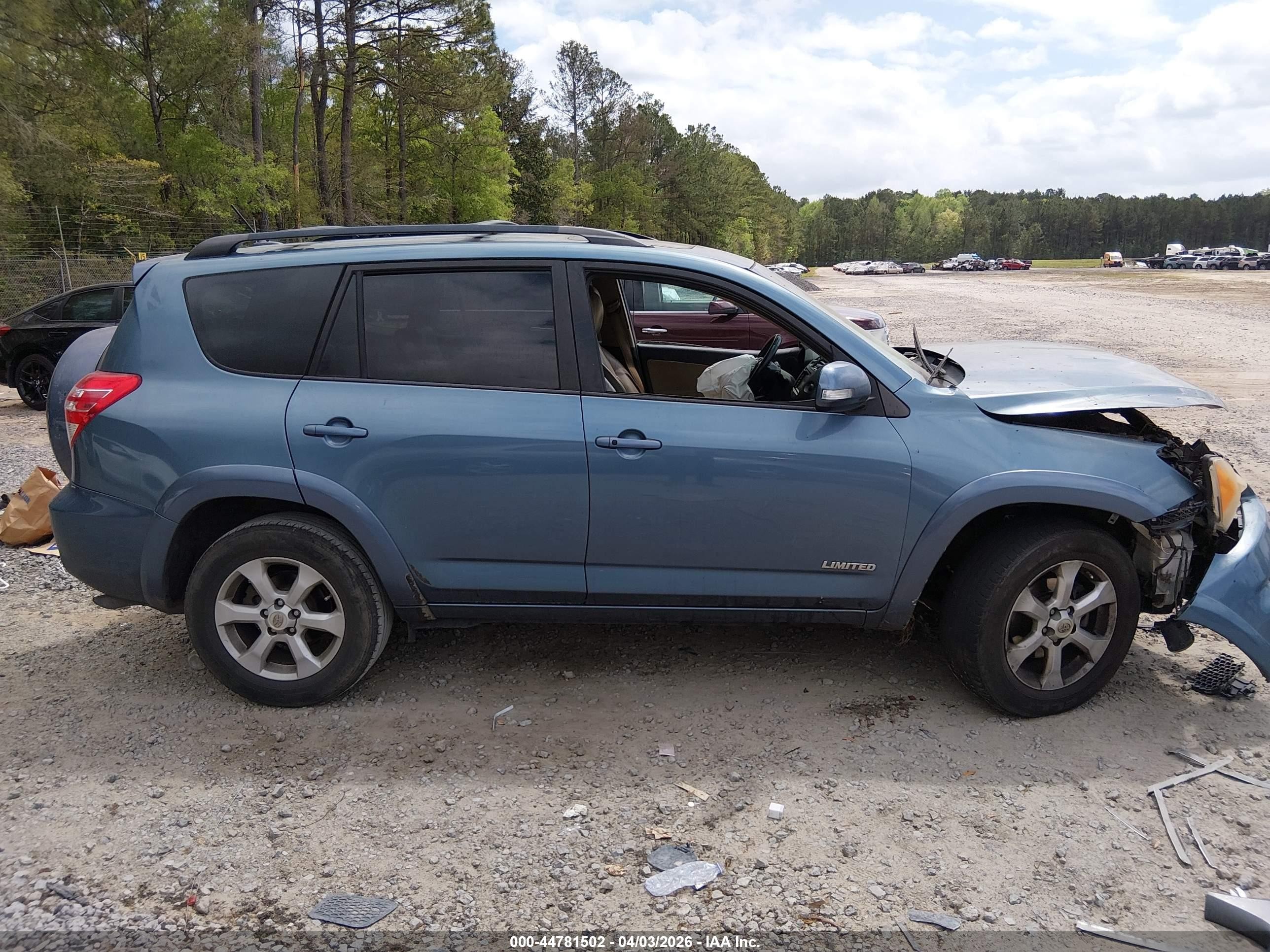 2010 Toyota Rav4 Limited V6 Blue vin: 2T3DK4DV0AW029326