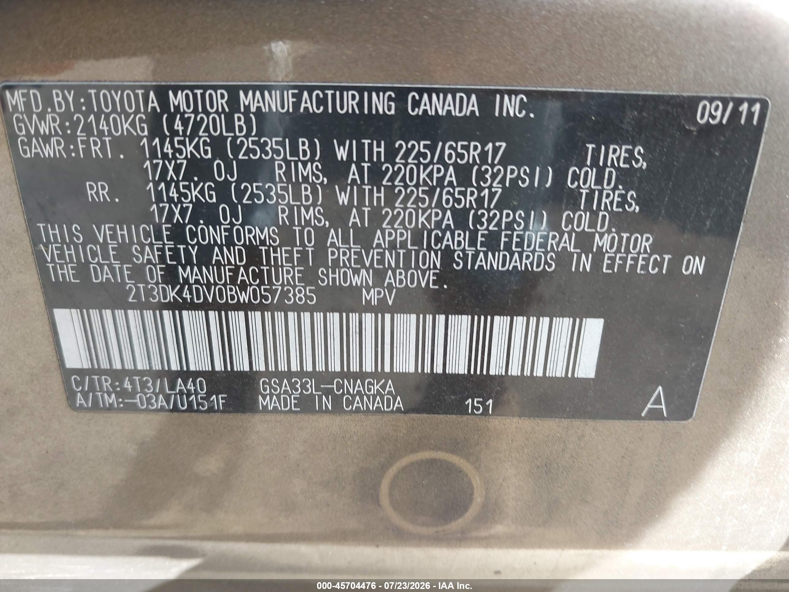 2011 Toyota Rav4 Limited V6 Gray vin: 2T3DK4DV0BW057385