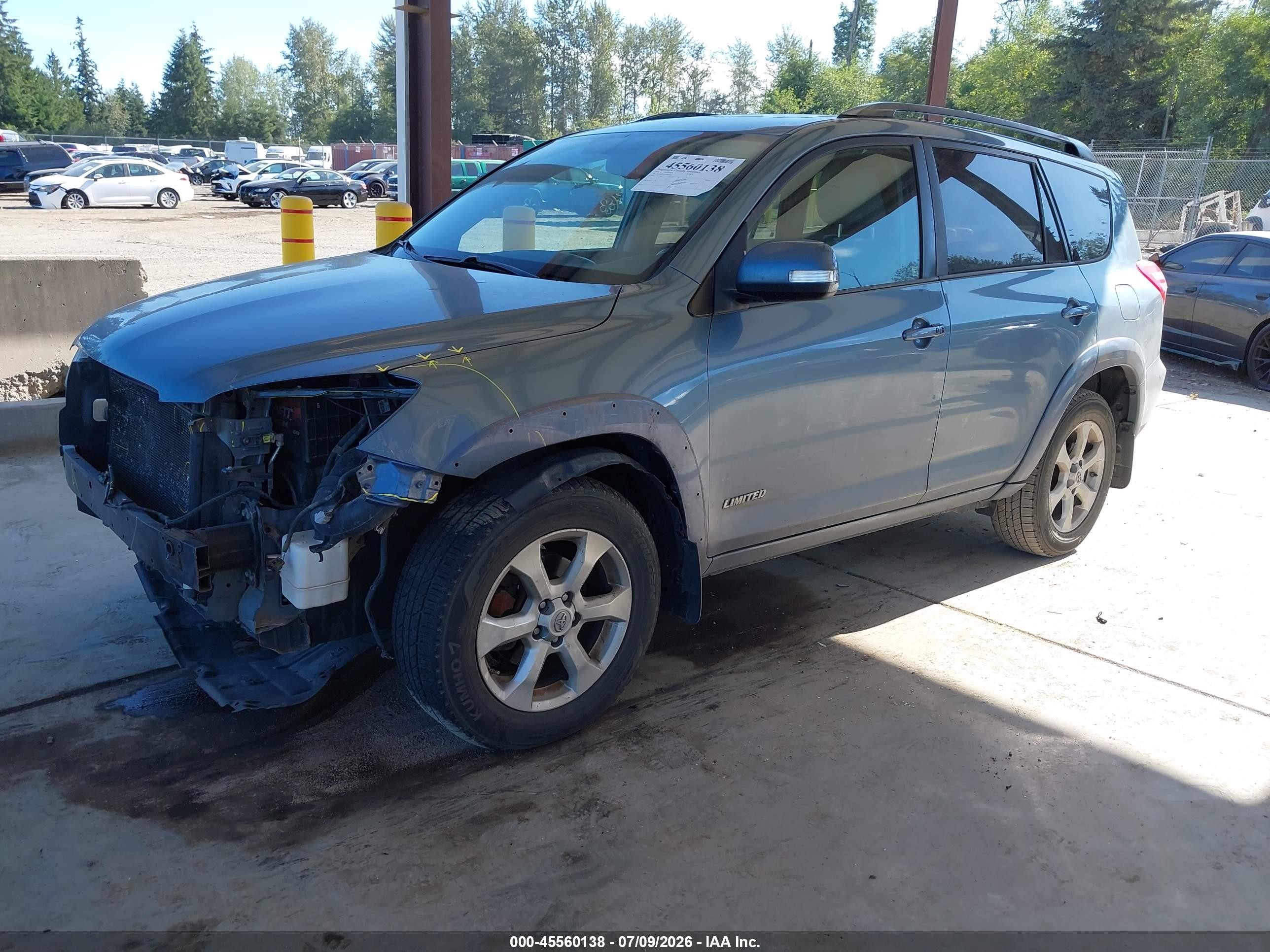 2010 Toyota Rav4 Limited V6 Light Blue vin: 2T3DK4DV3AW036822
