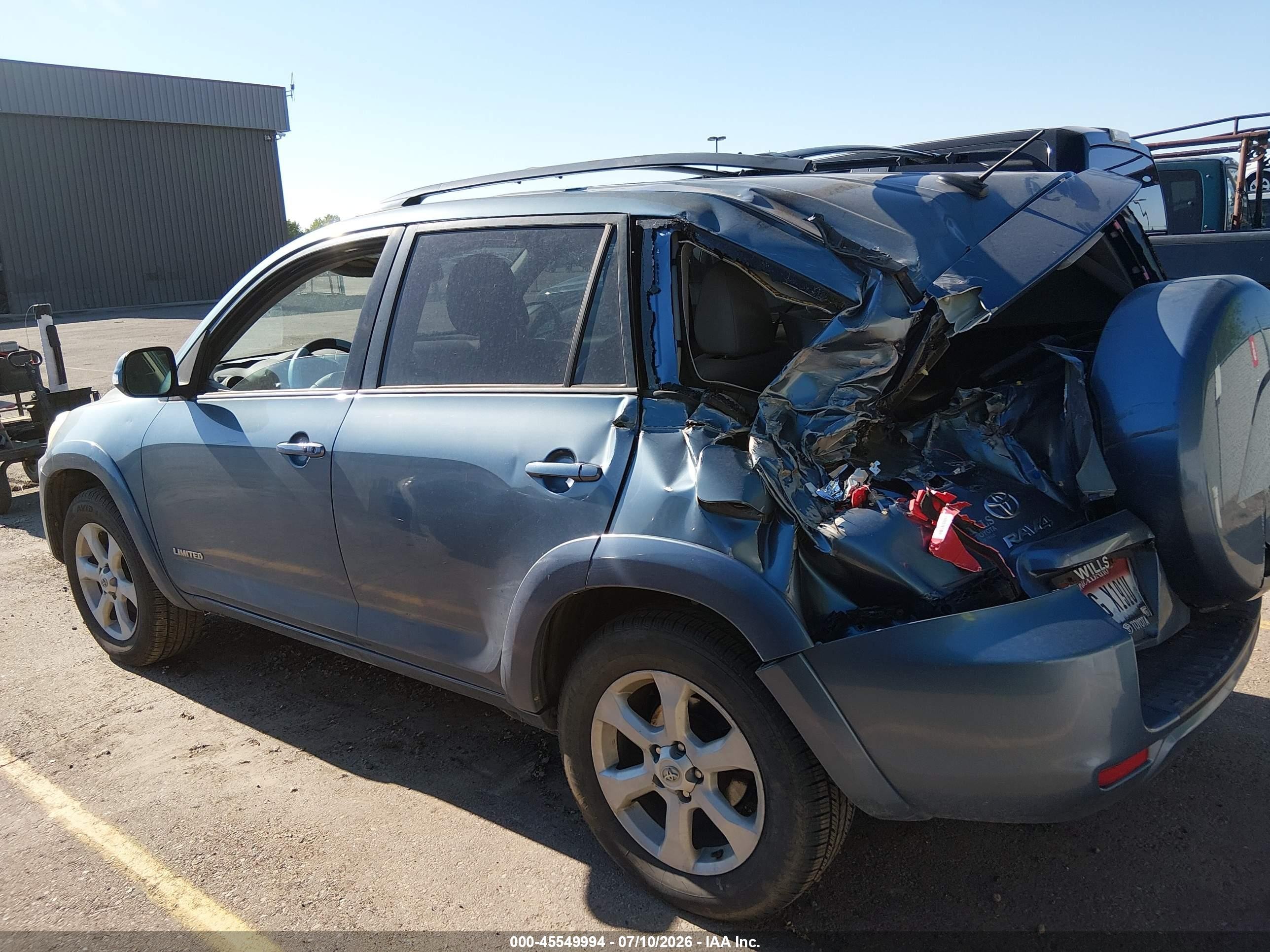 2012 Toyota Rav4 Limited V6 Blue vin: 2T3DK4DV3CW078281