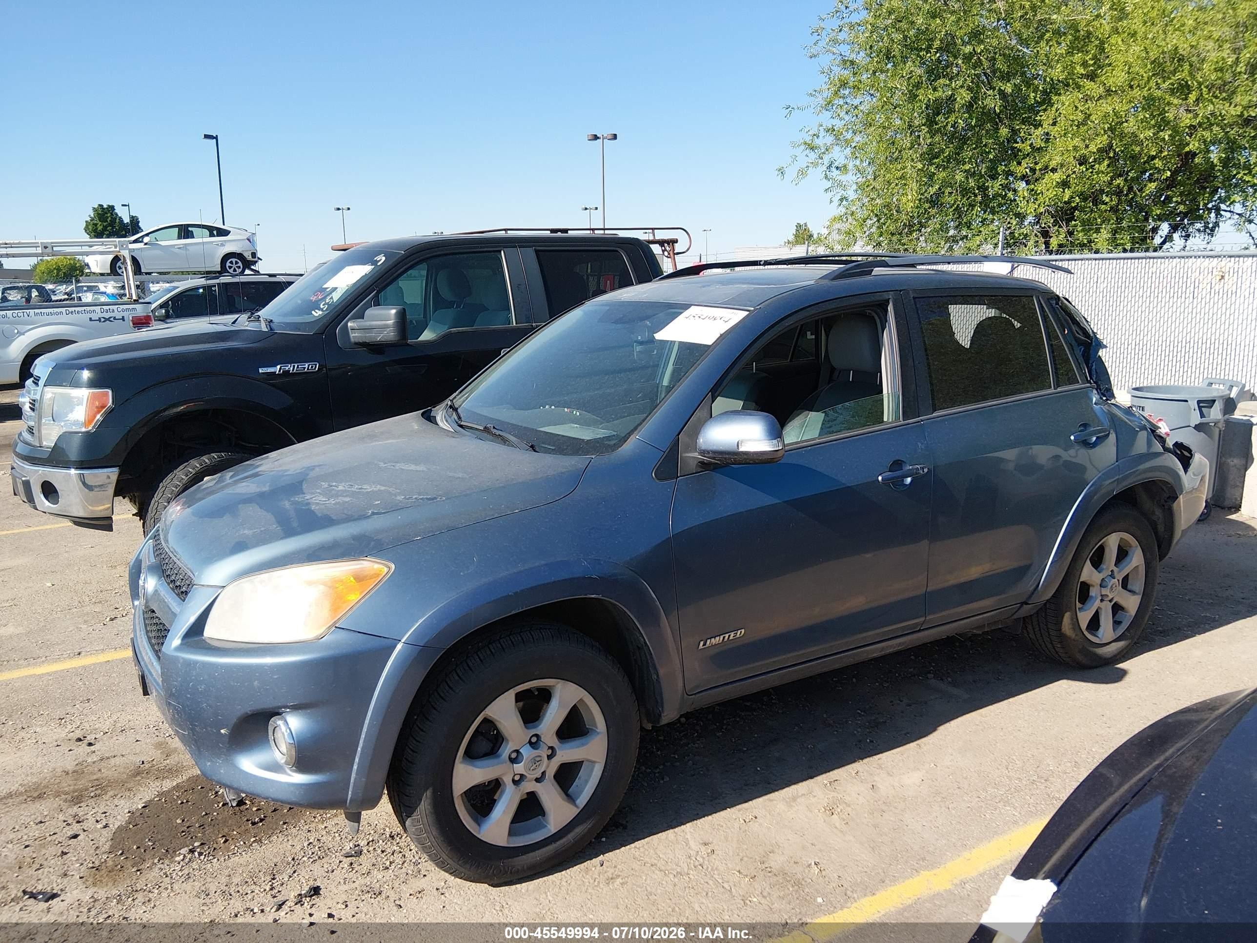 2012 Toyota Rav4 Limited V6 Blue vin: 2T3DK4DV3CW078281