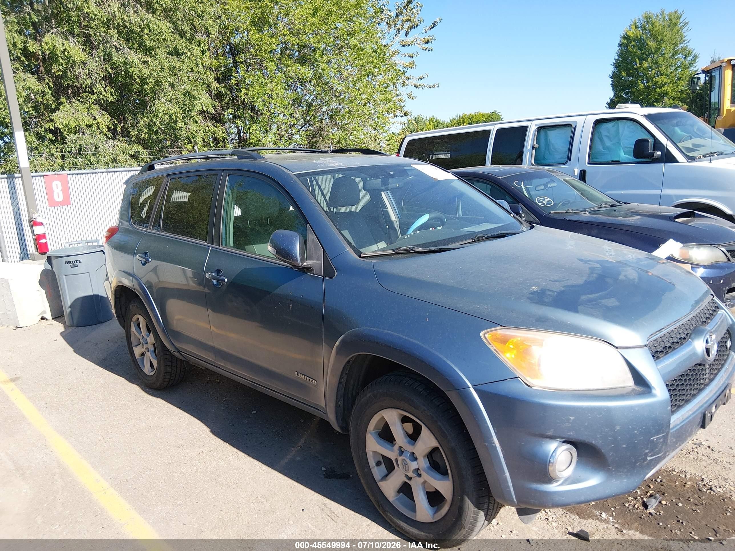 2012 Toyota Rav4 Limited V6 Blue vin: 2T3DK4DV3CW078281