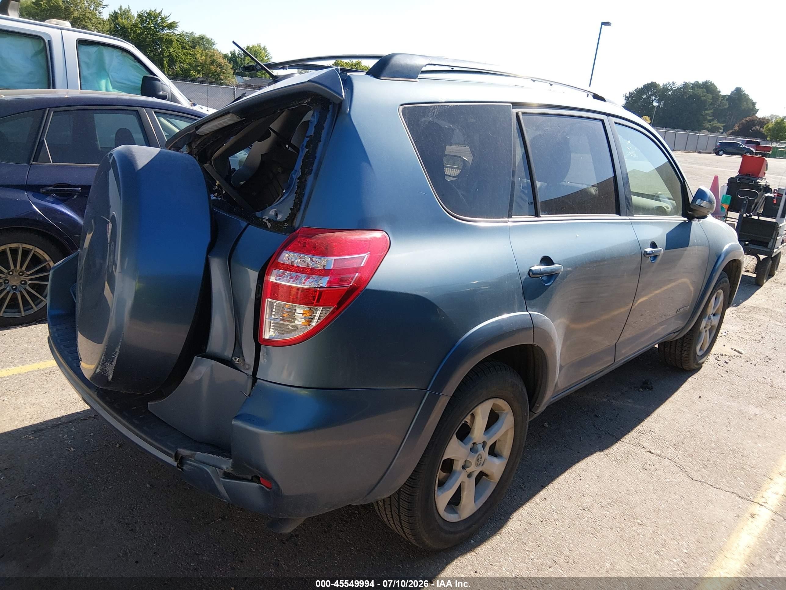 2012 Toyota Rav4 Limited V6 Blue vin: 2T3DK4DV3CW078281