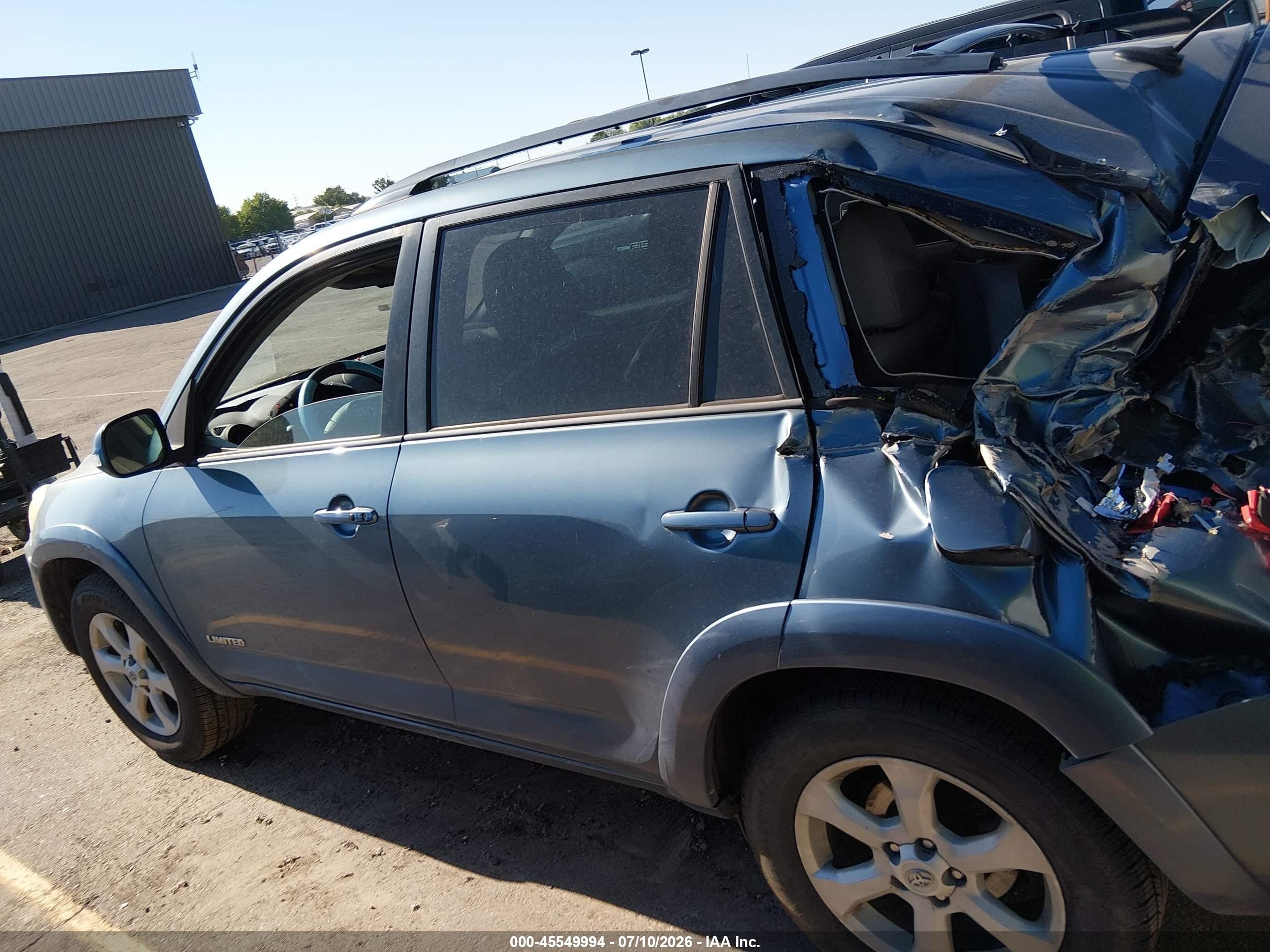 2012 Toyota Rav4 Limited V6 Blue vin: 2T3DK4DV3CW078281