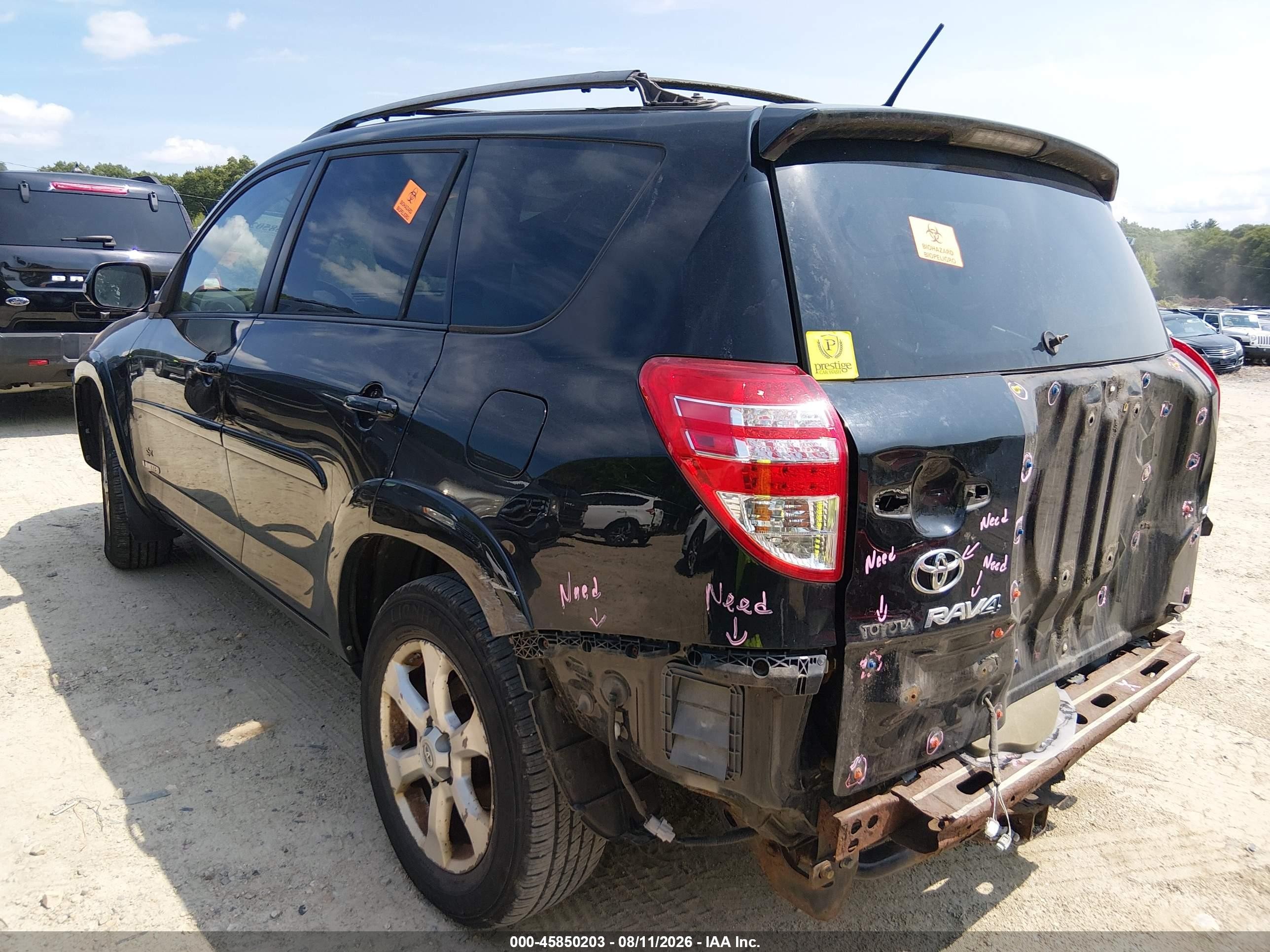 2010 Toyota Rav4 Limited V6 Black vin: 2T3DK4DV4AW015252