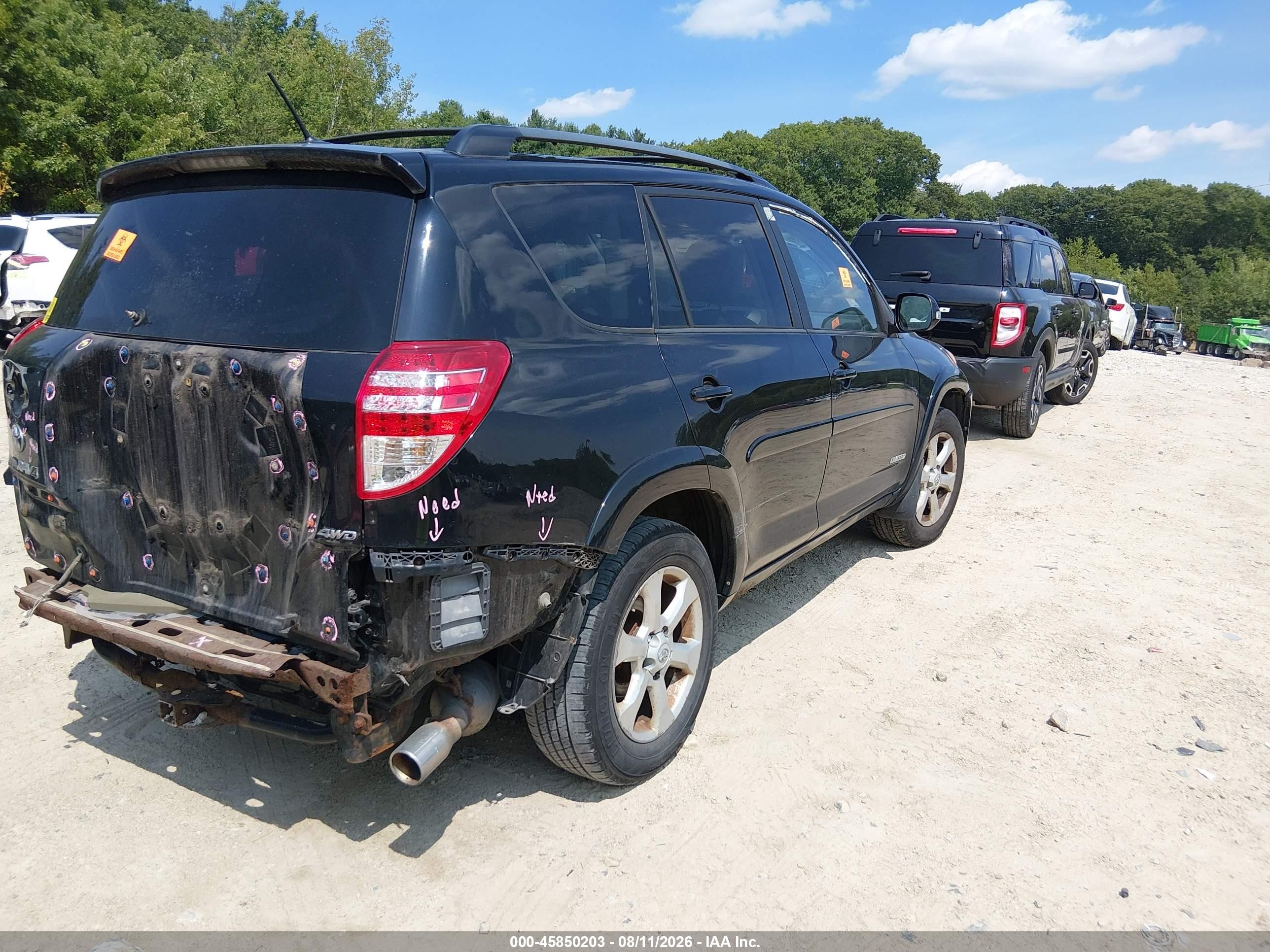 2010 Toyota Rav4 Limited V6 Black vin: 2T3DK4DV4AW015252