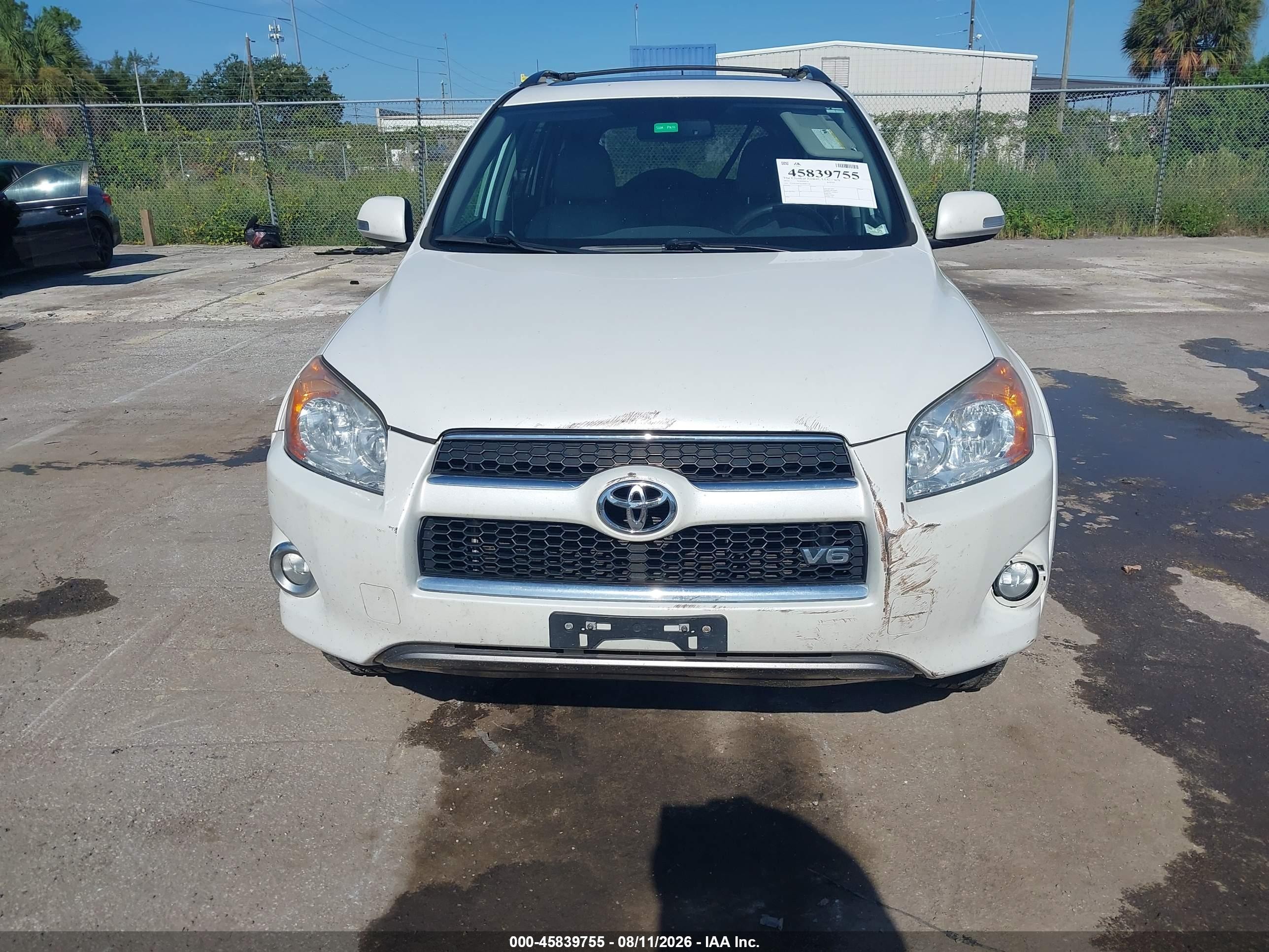 2012 Toyota Rav4 Limited V6 White vin: 2T3DK4DV5CW081148