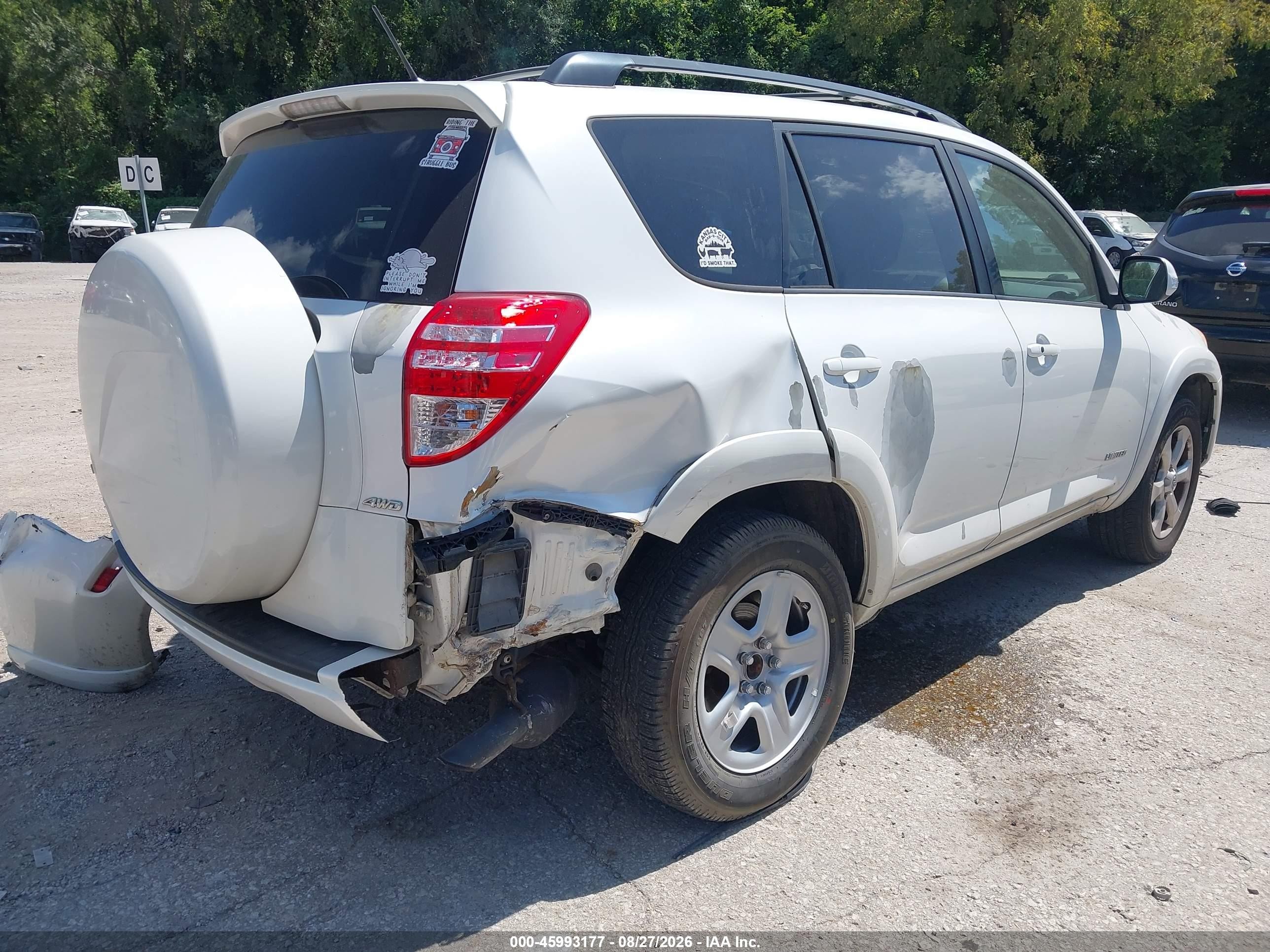 2011 Toyota Rav4 Limited V6 Белый vin: 2T3DK4DV6BW057830