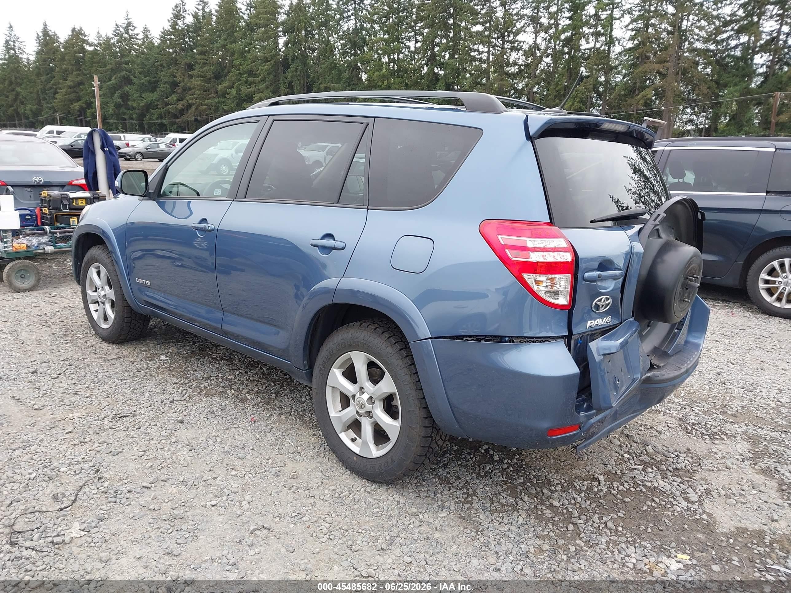 2012 Toyota Rav4 Limited V6 Blue vin: 2T3DK4DV6CW075147