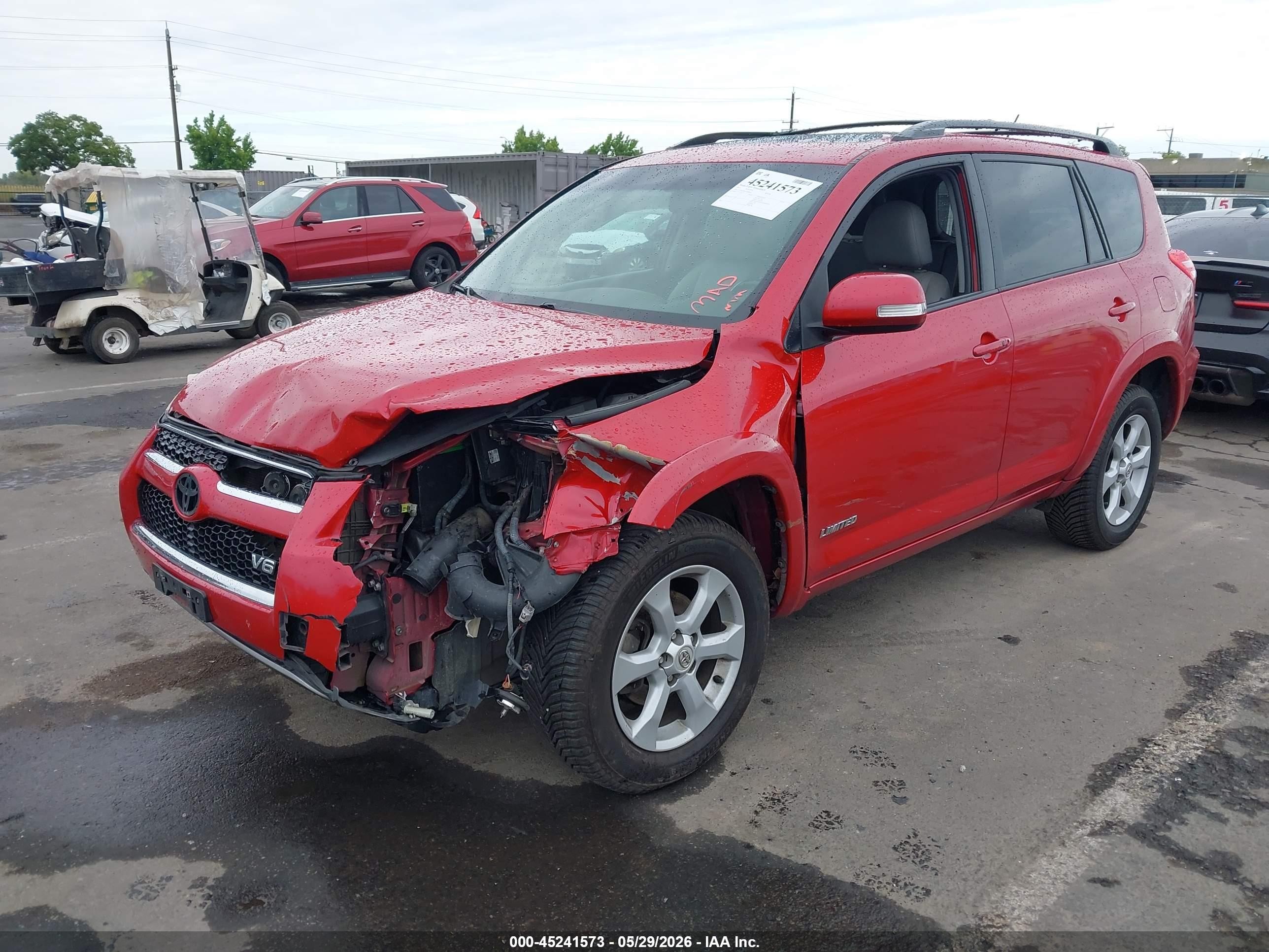 2012 Toyota Rav4 Limited V6 Красный vin: 2T3DK4DV6CW088612