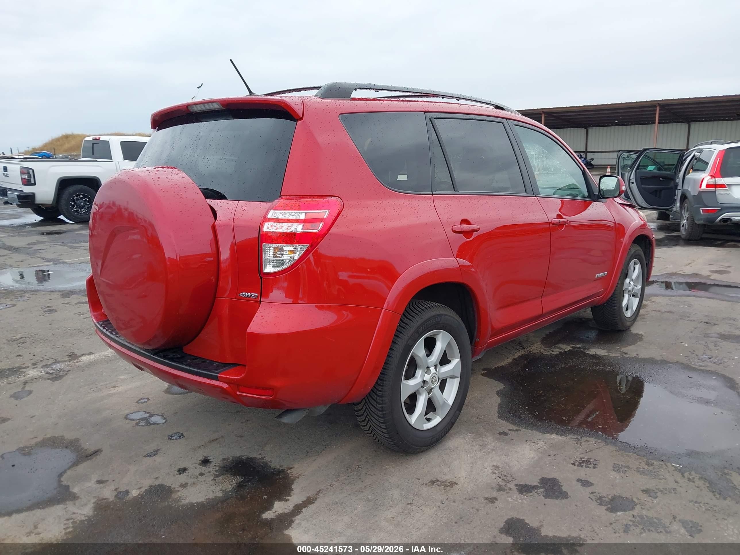 2012 Toyota Rav4 Limited V6 Красный vin: 2T3DK4DV6CW088612