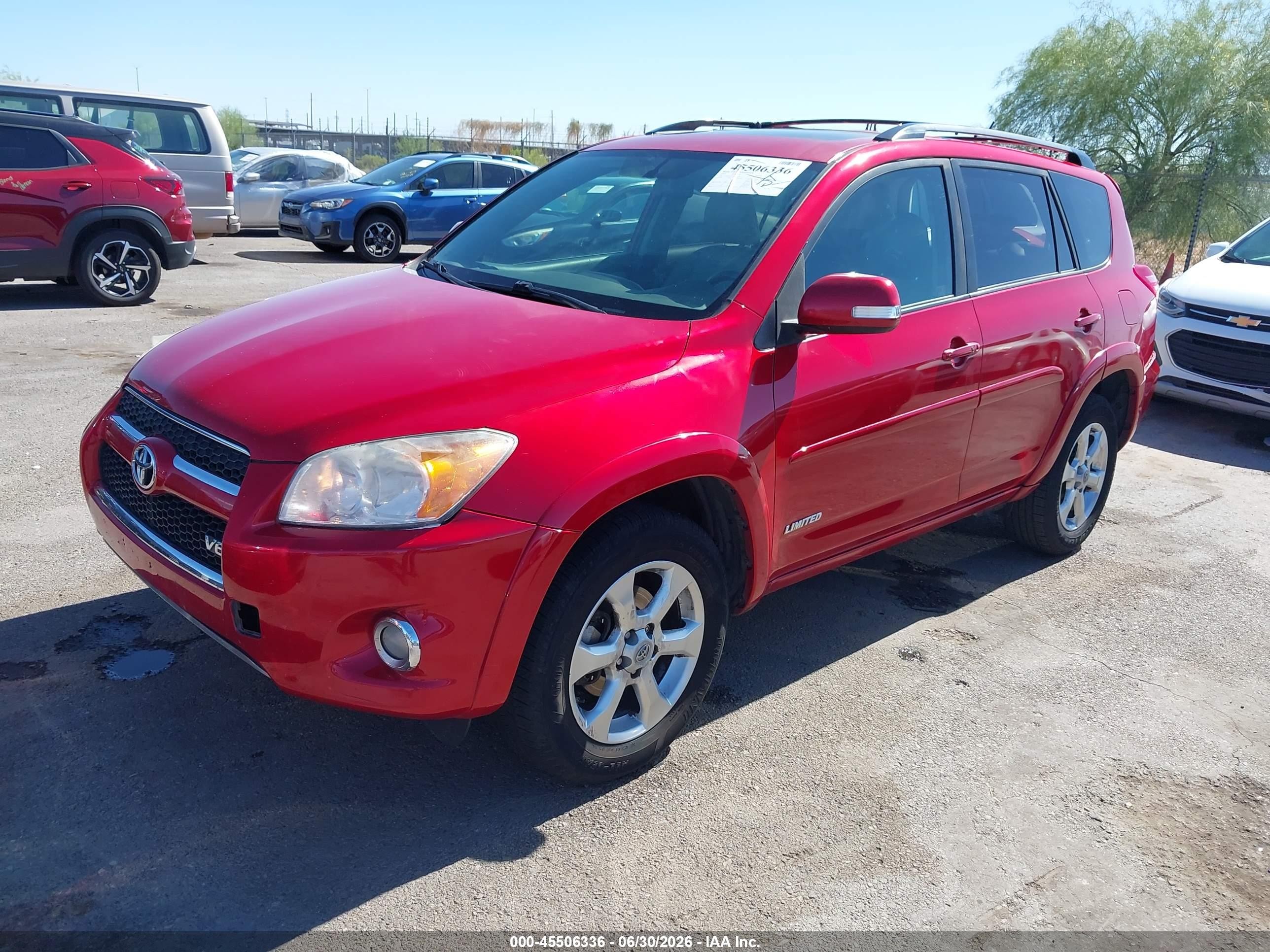 2010 Toyota Rav4 Limited V6 Red vin: 2T3DK4DV8AW017618