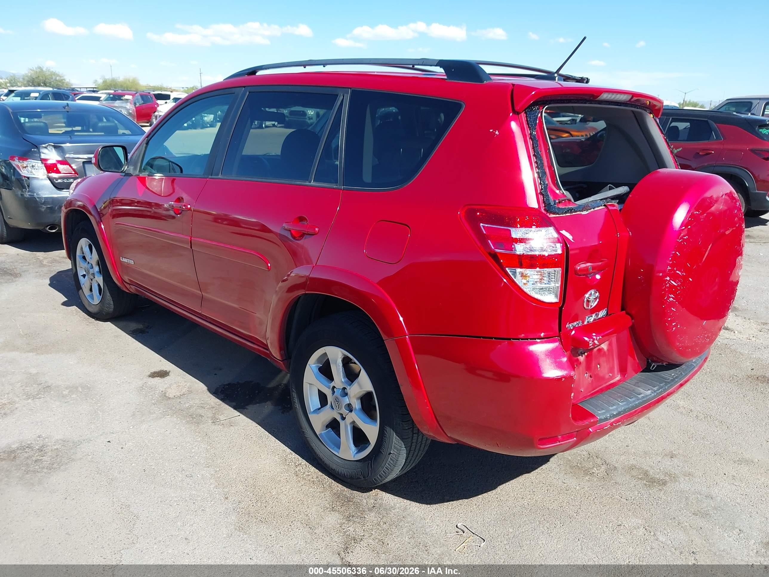 2010 Toyota Rav4 Limited V6 Red vin: 2T3DK4DV8AW017618