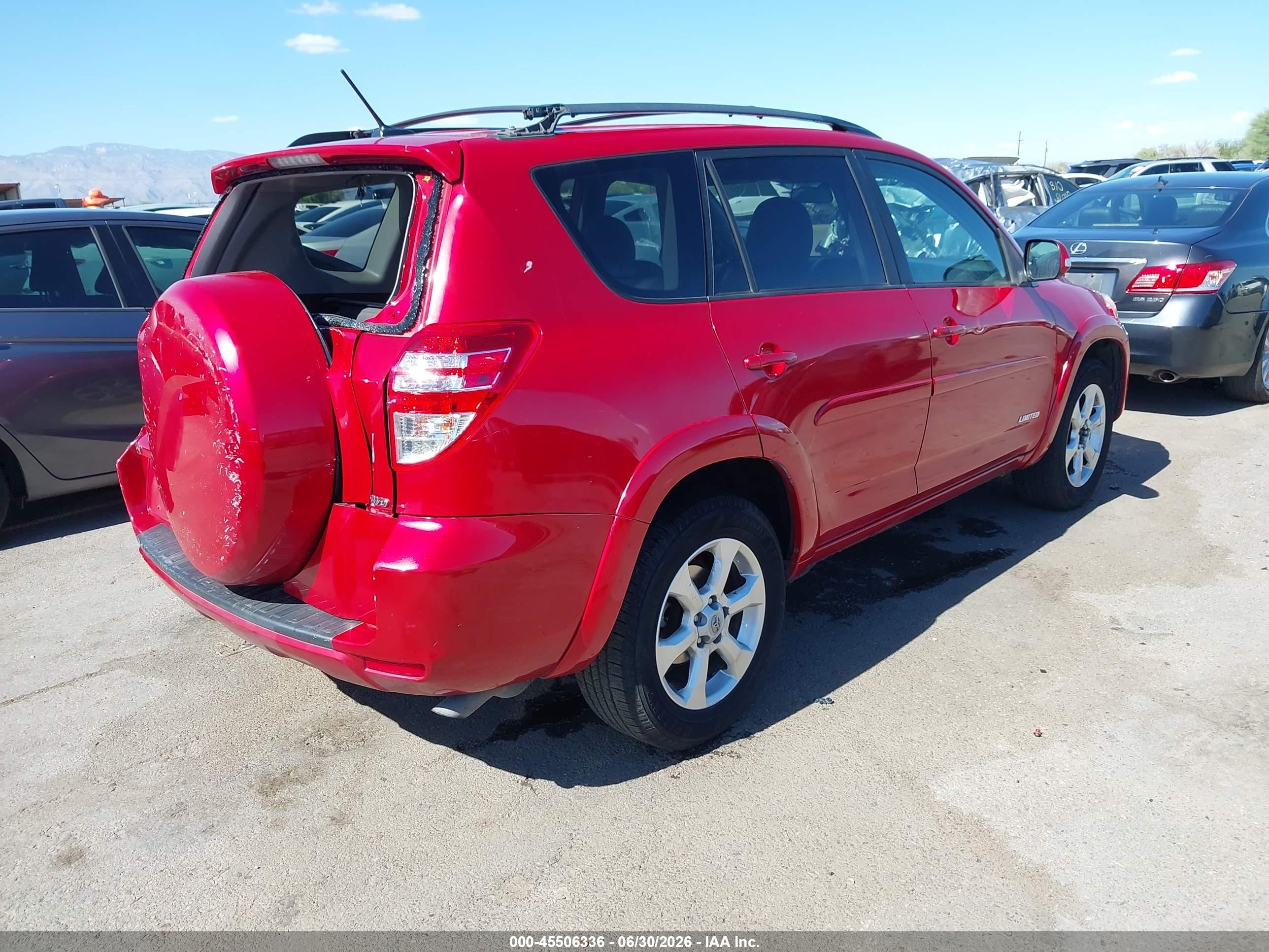 2010 Toyota Rav4 Limited V6 Red vin: 2T3DK4DV8AW017618