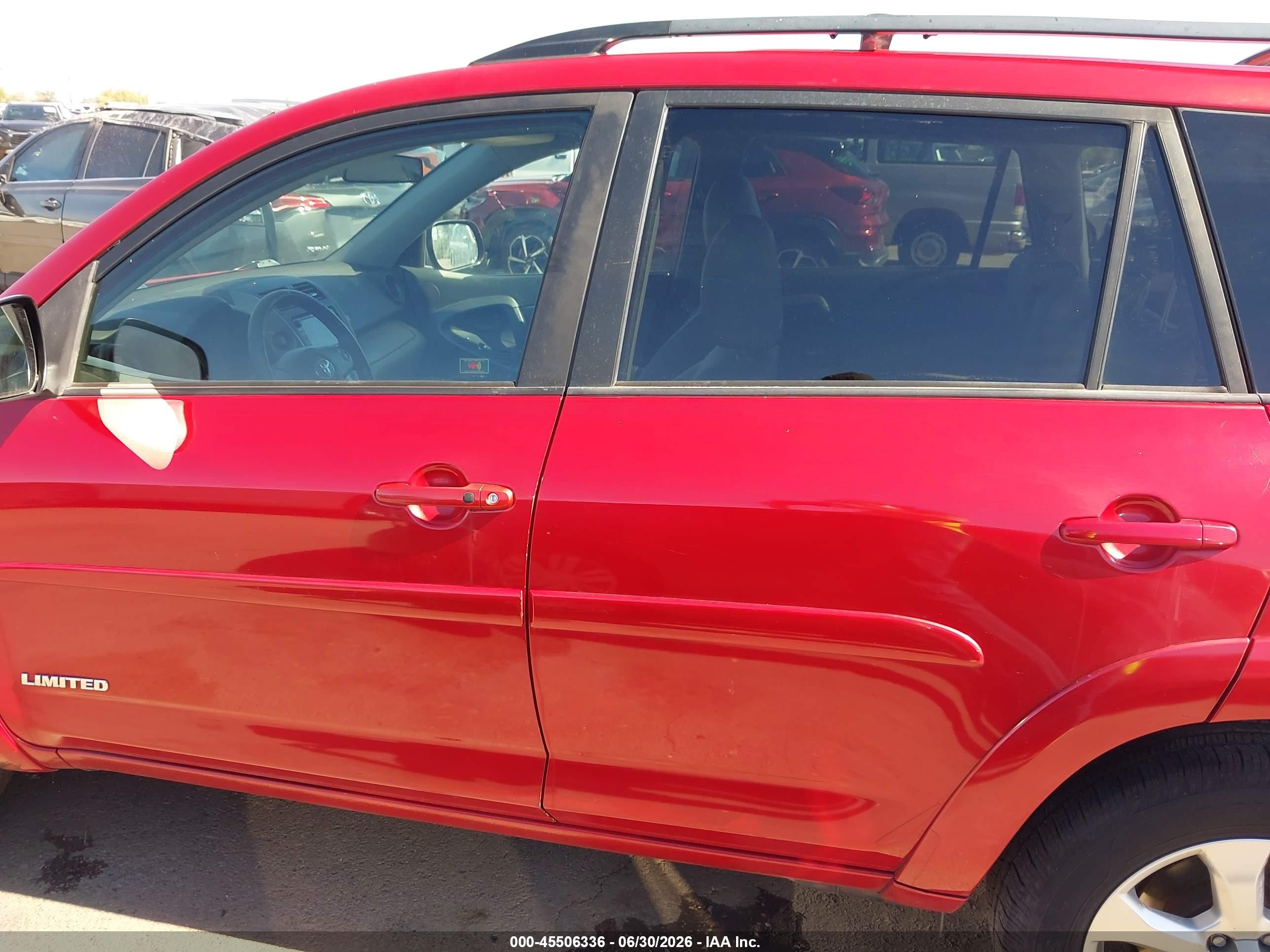 2010 Toyota Rav4 Limited V6 Red vin: 2T3DK4DV8AW017618