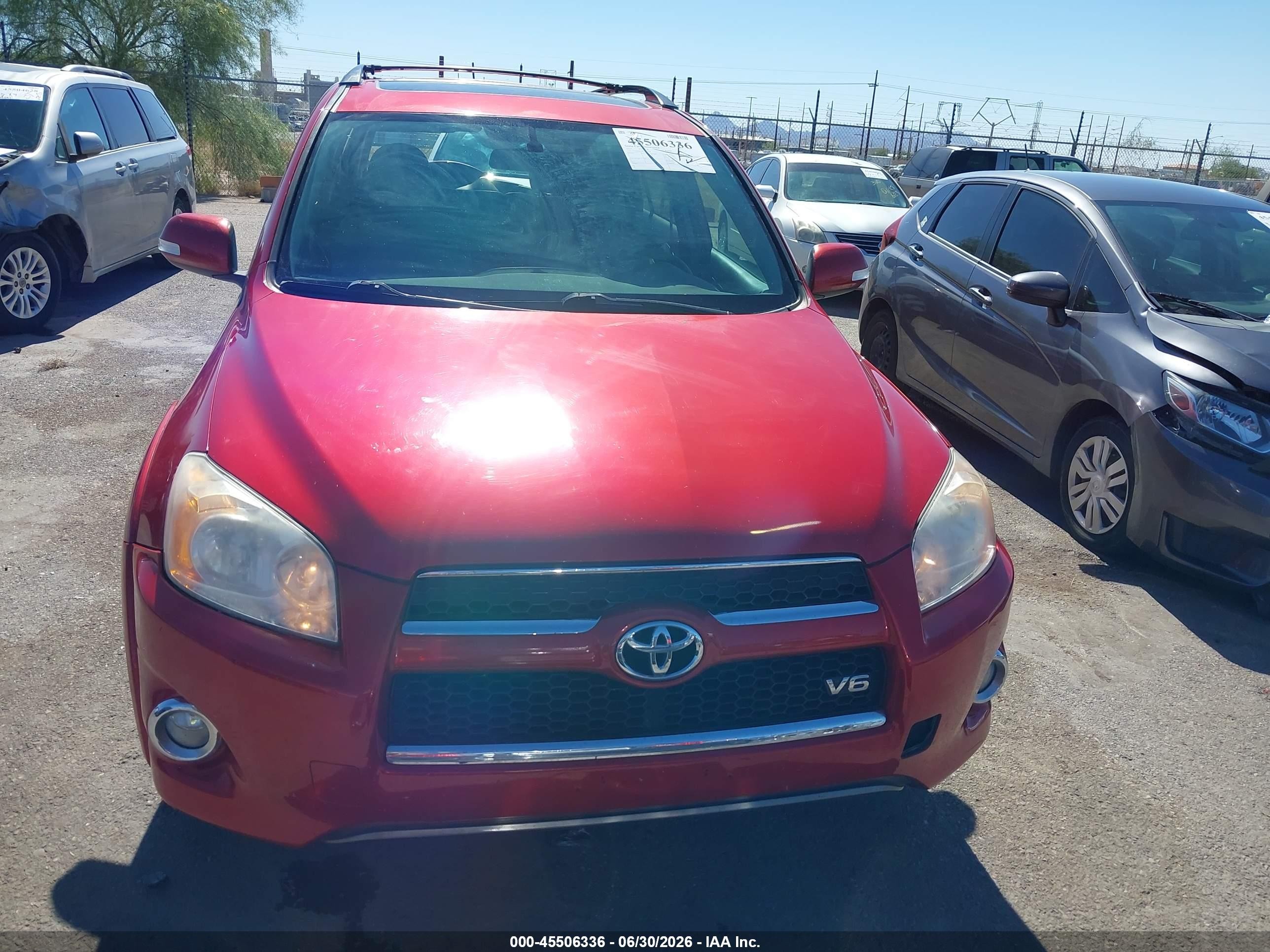 2010 Toyota Rav4 Limited V6 Red vin: 2T3DK4DV8AW017618
