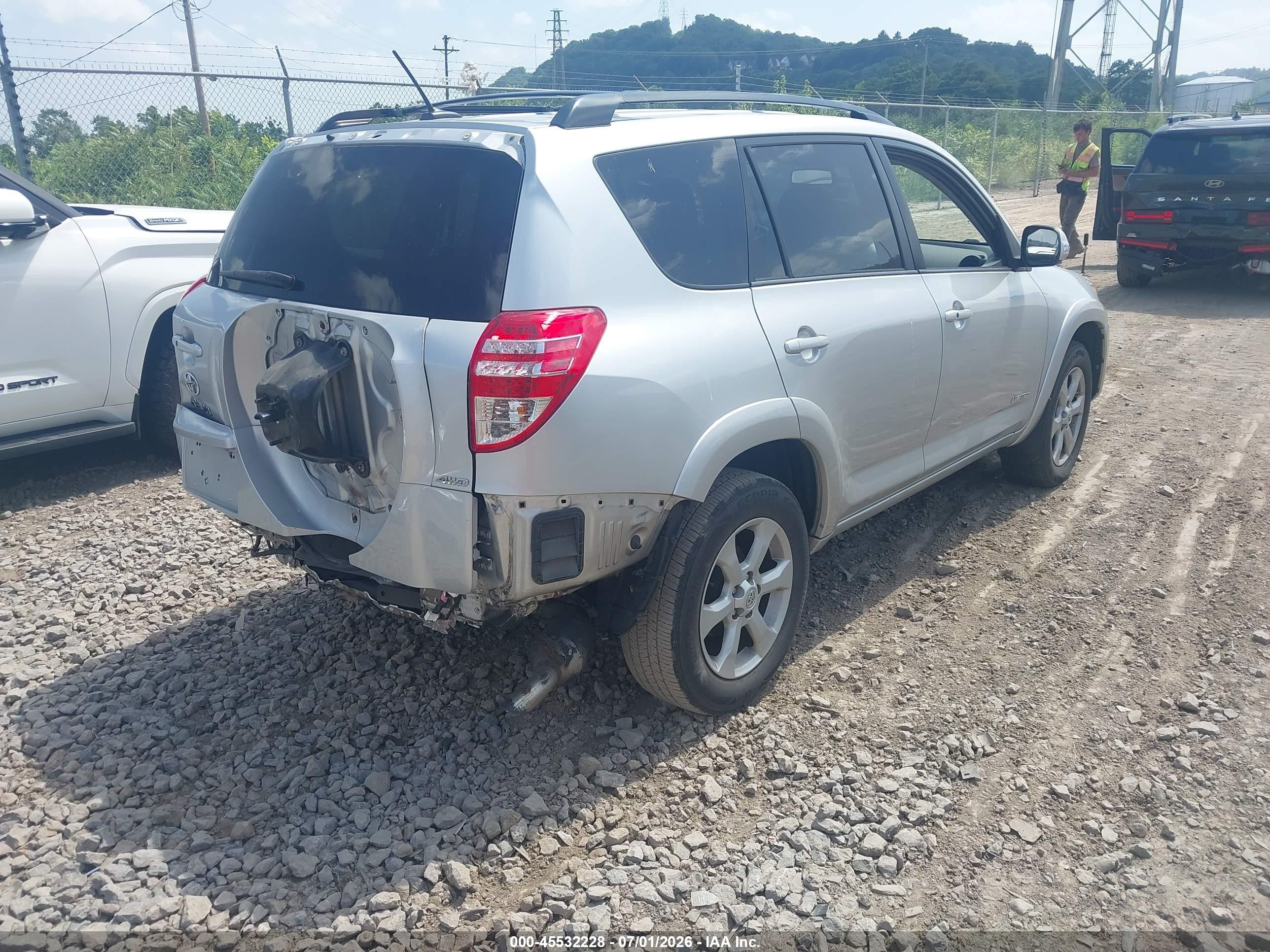 2012 Toyota Rav4 Limited V6 Silver vin: 2T3DK4DV8CW076350