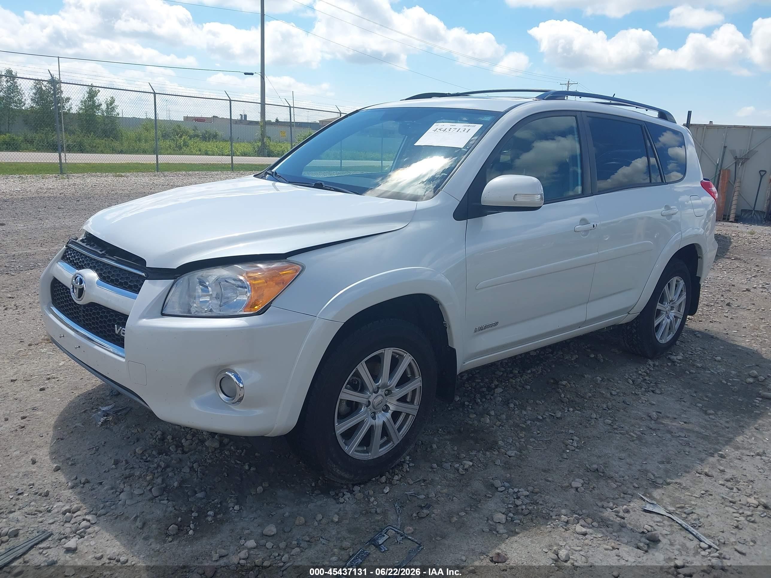 2012 Toyota Rav4 Limited V6 White vin: 2T3DK4DV8CW079314