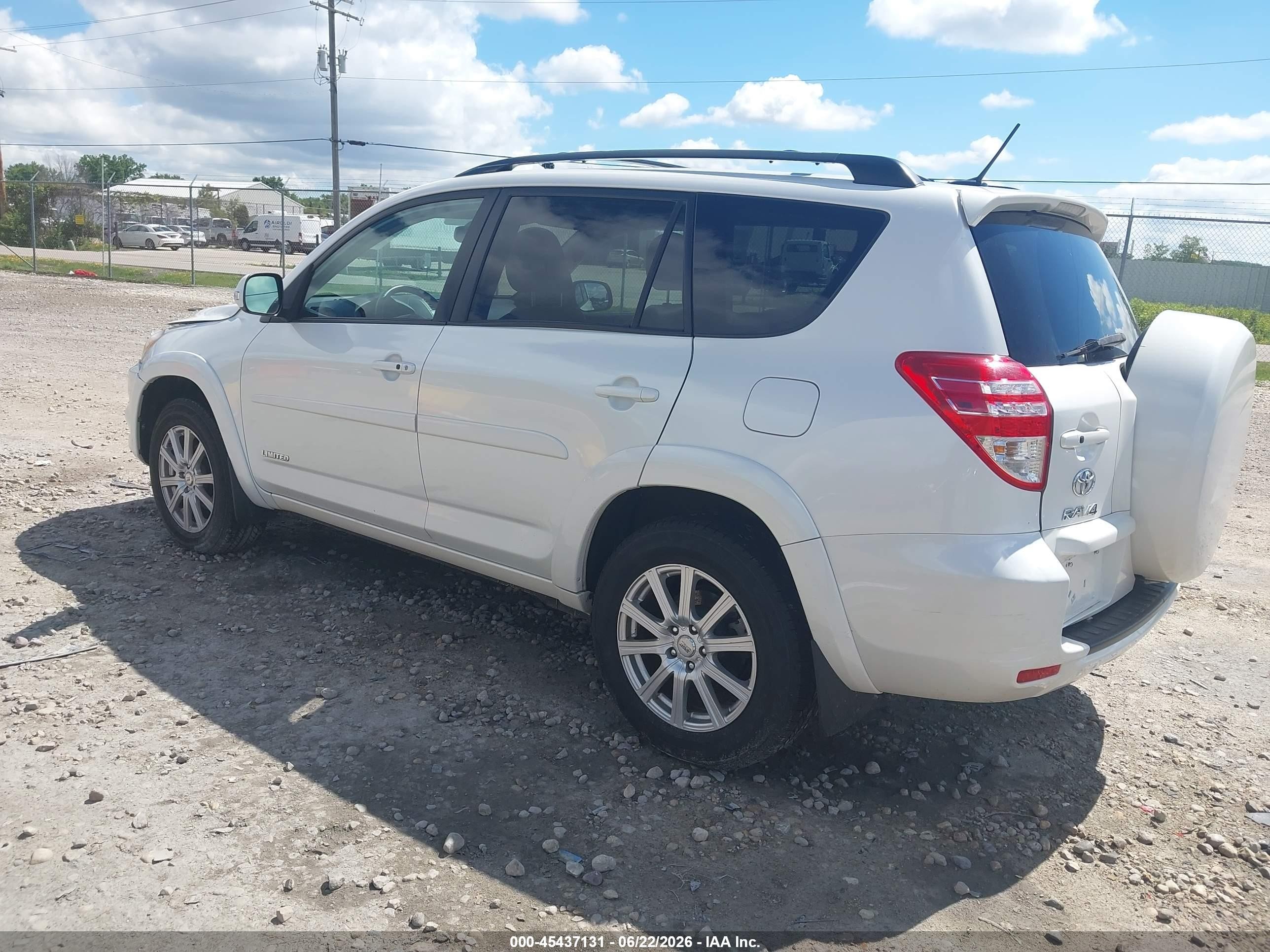 2012 Toyota Rav4 Limited V6 White vin: 2T3DK4DV8CW079314