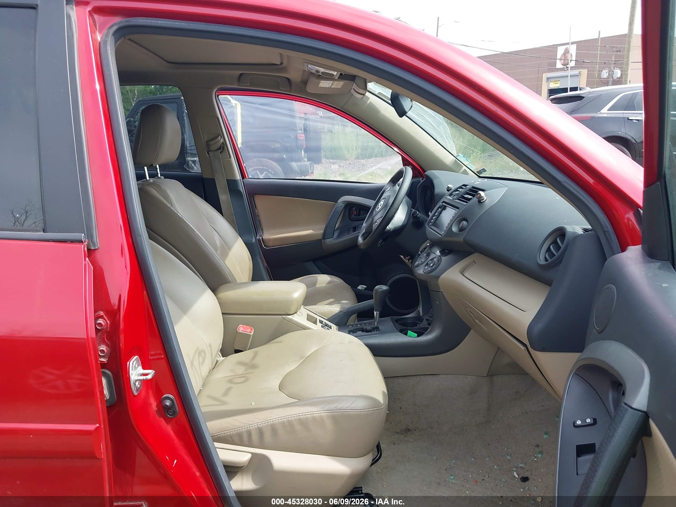 2010 Toyota Rav4 Limited V6 Red vin: 2T3DK4DVXAW014140