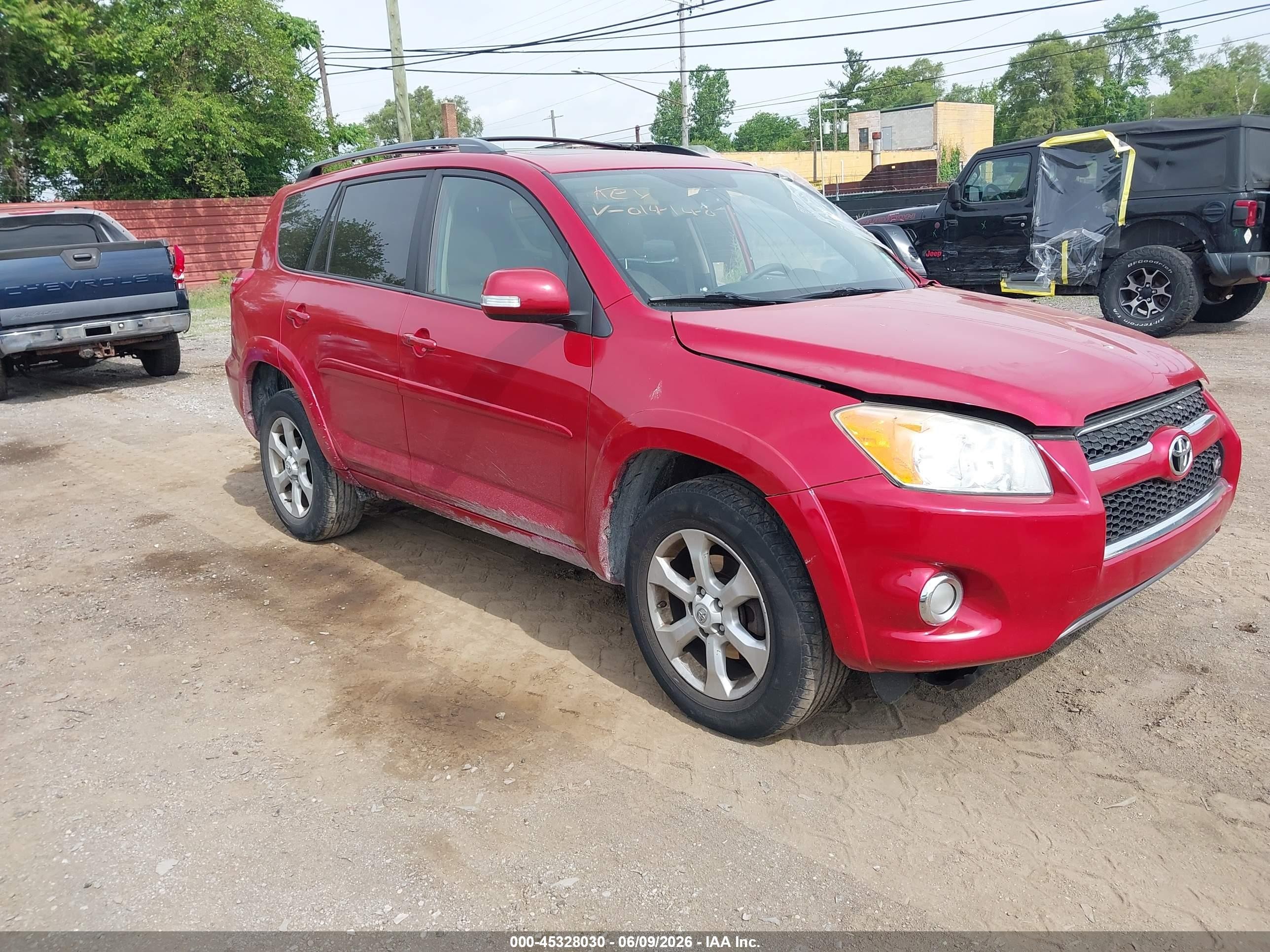 2010 Toyota Rav4 Limited V6 Red vin: 2T3DK4DVXAW014140