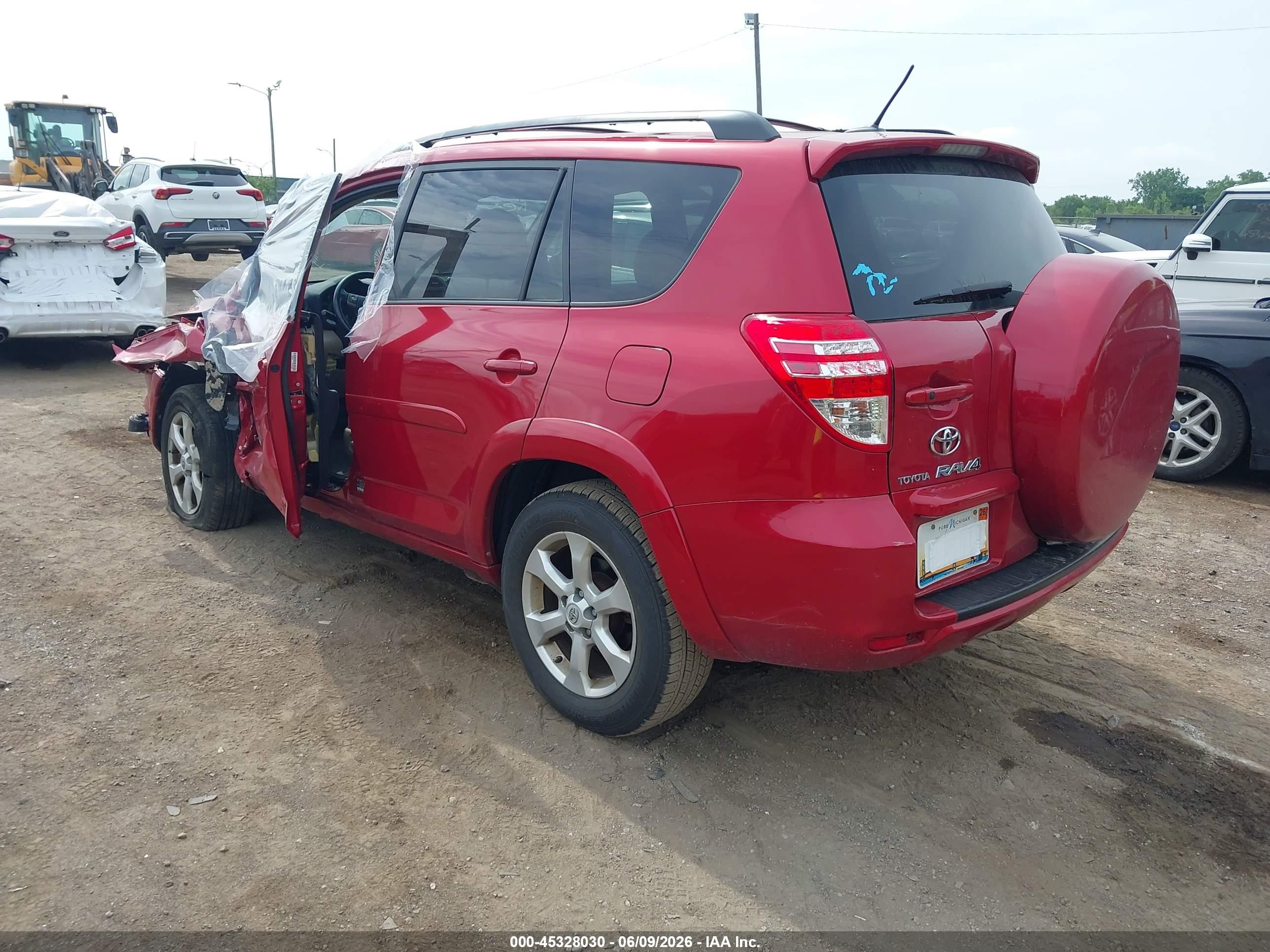 2010 Toyota Rav4 Limited V6 Red vin: 2T3DK4DVXAW014140