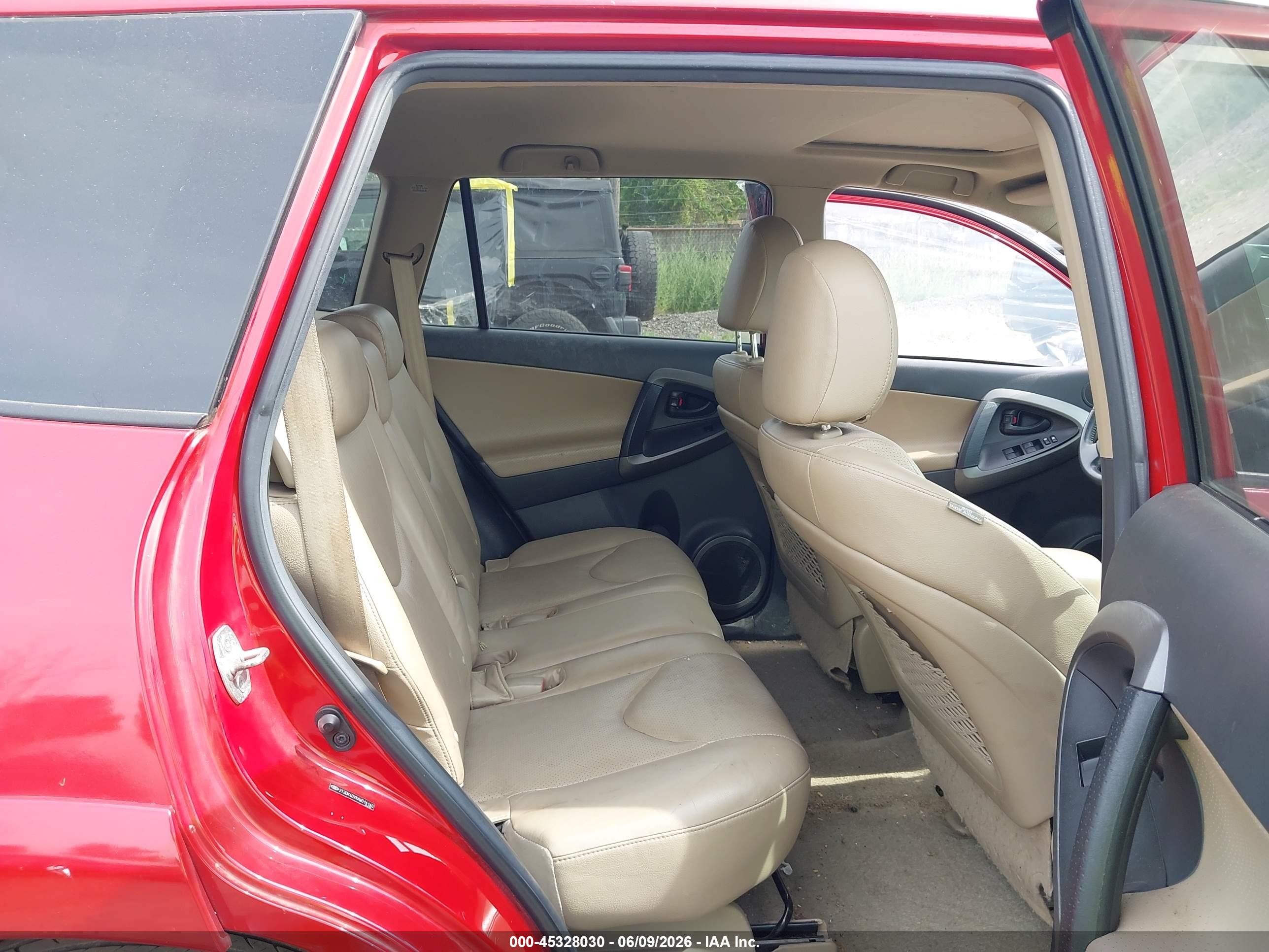 2010 Toyota Rav4 Limited V6 Red vin: 2T3DK4DVXAW014140
