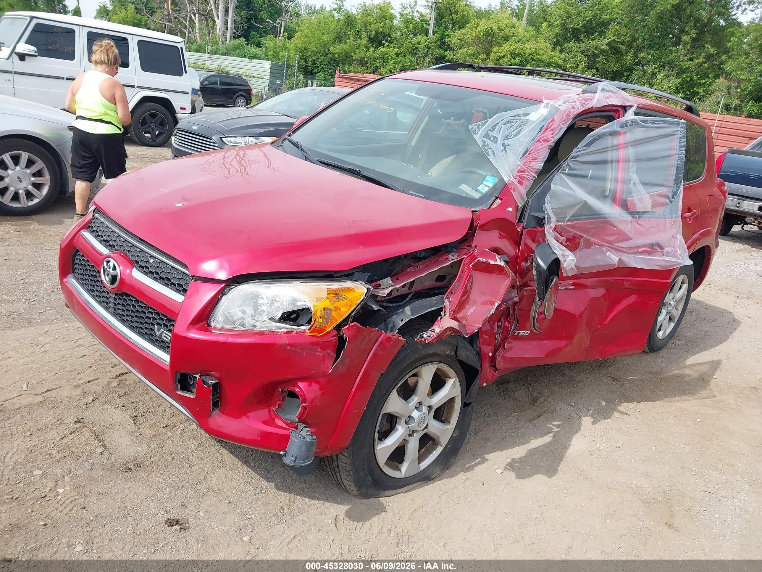 2010 Toyota Rav4 Limited V6 Red vin: 2T3DK4DVXAW014140