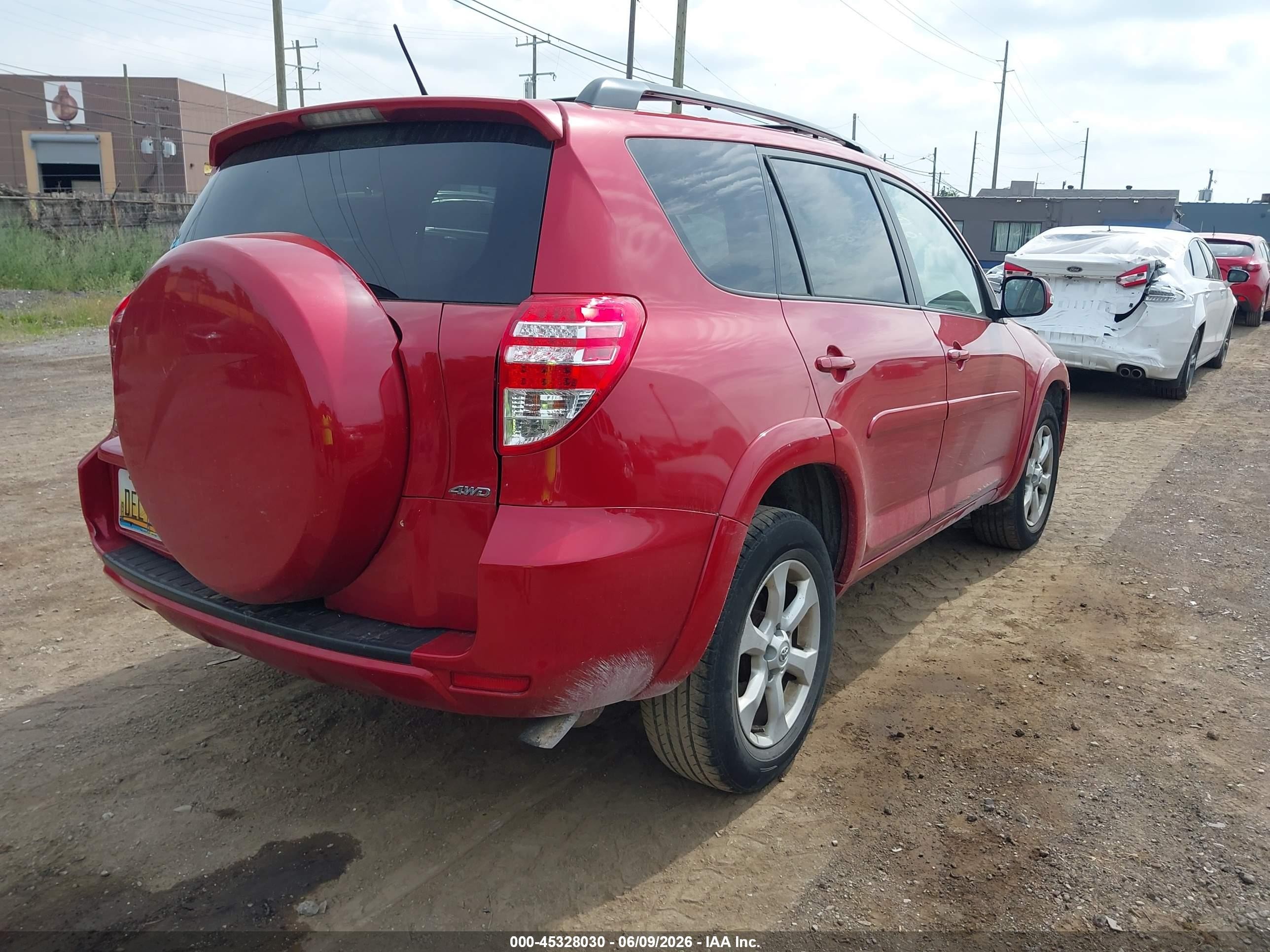 2010 Toyota Rav4 Limited V6 Red vin: 2T3DK4DVXAW014140