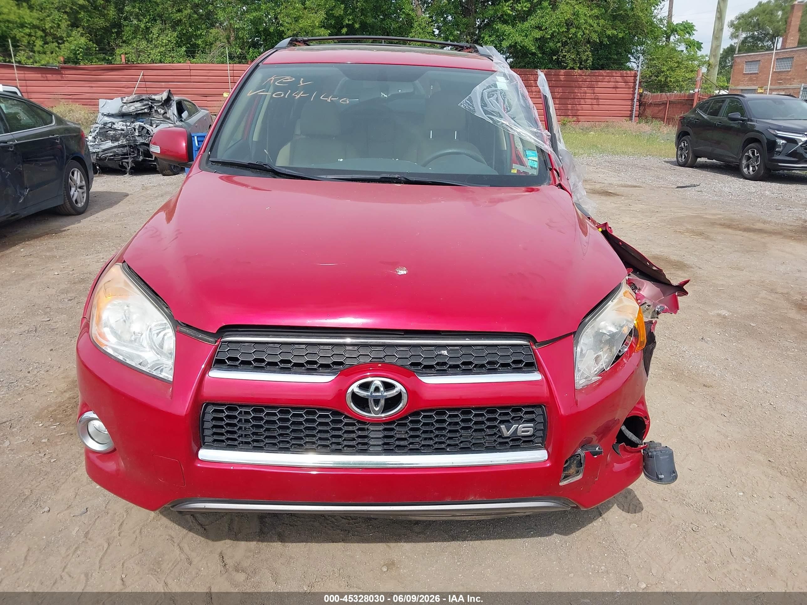 2010 Toyota Rav4 Limited V6 Red vin: 2T3DK4DVXAW014140