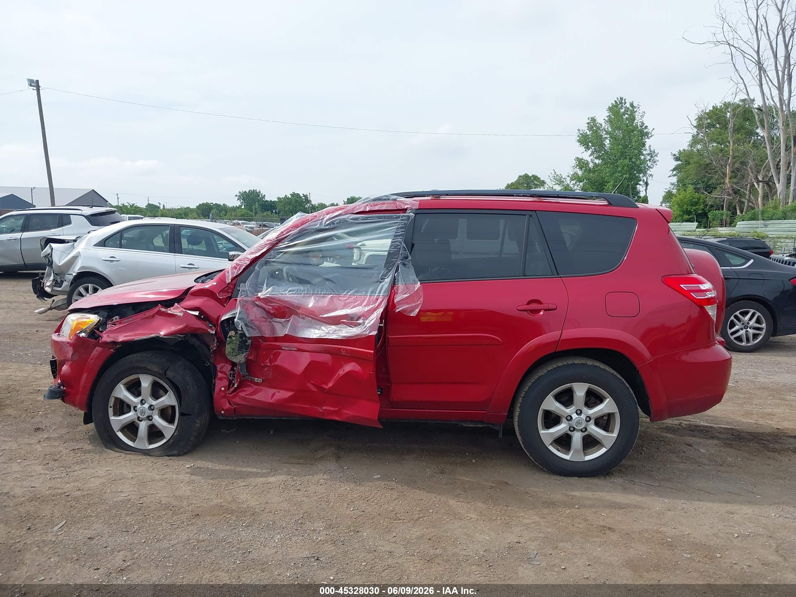 2010 Toyota Rav4 Limited V6 Red vin: 2T3DK4DVXAW014140